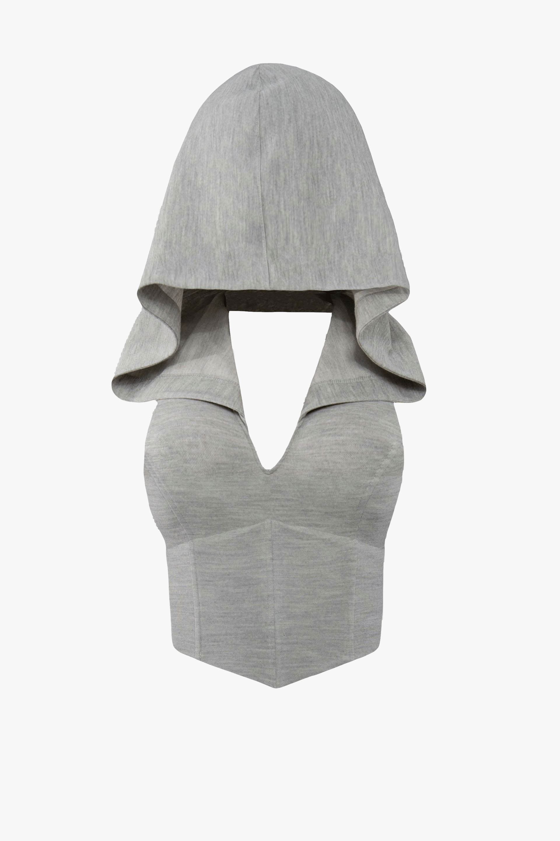 JERSEY HOODED CORSET in Grey made by Vestiaire d'un Oiseau Libre