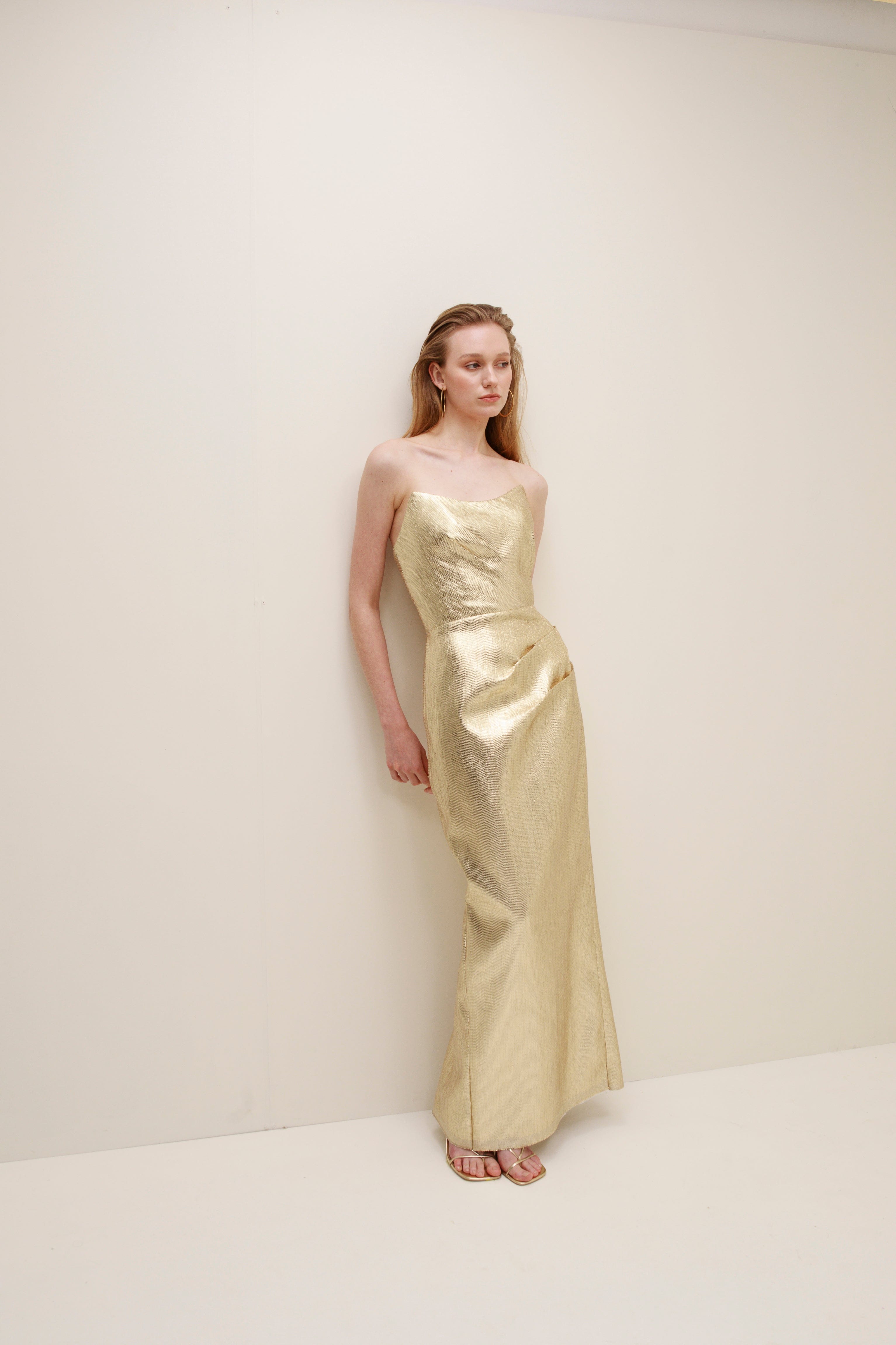 Mare Gold Dress made by Francesca Miranda
