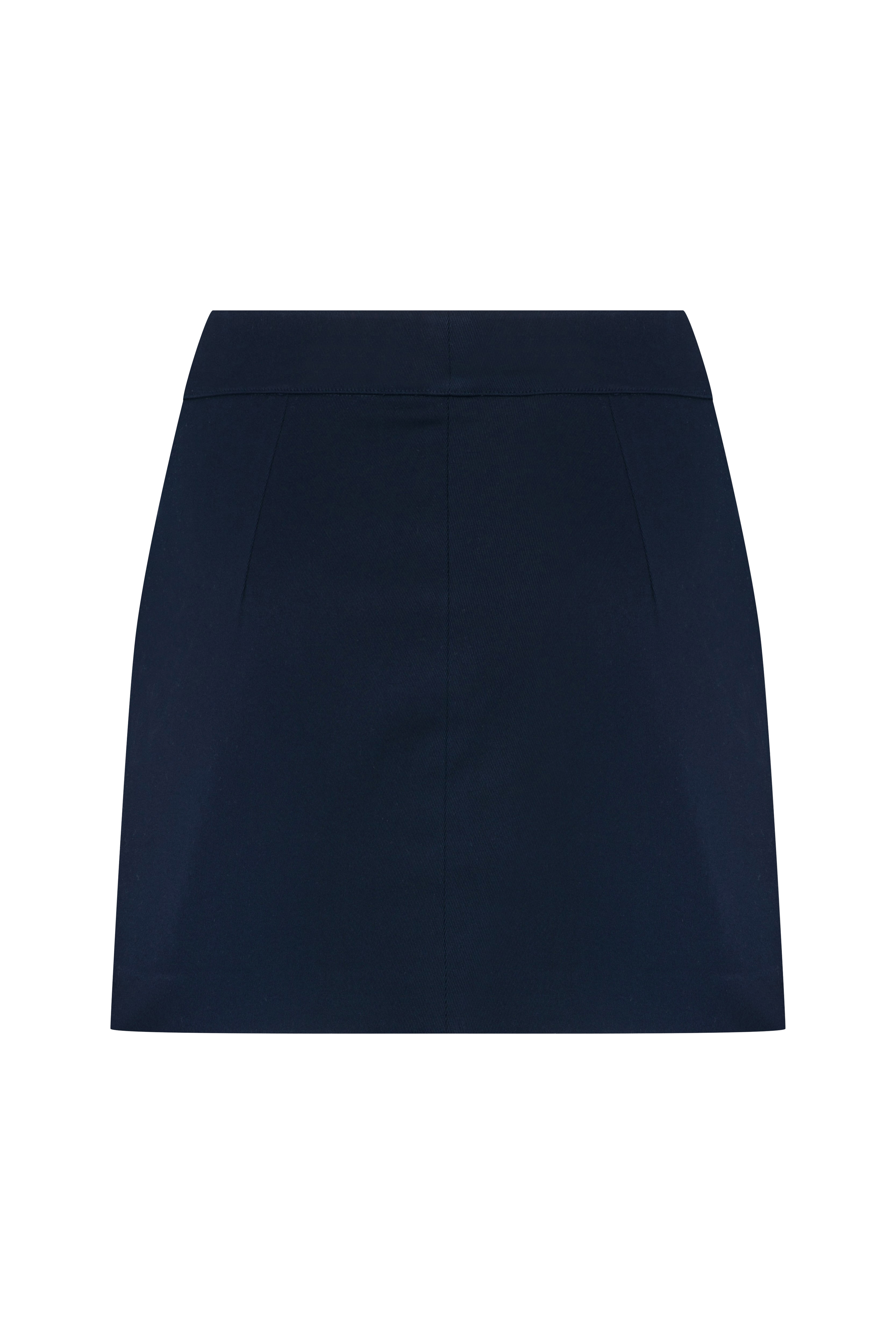 Marde Cotton Mini Skirt in Deep Cobalt made by Nazli Ceren
