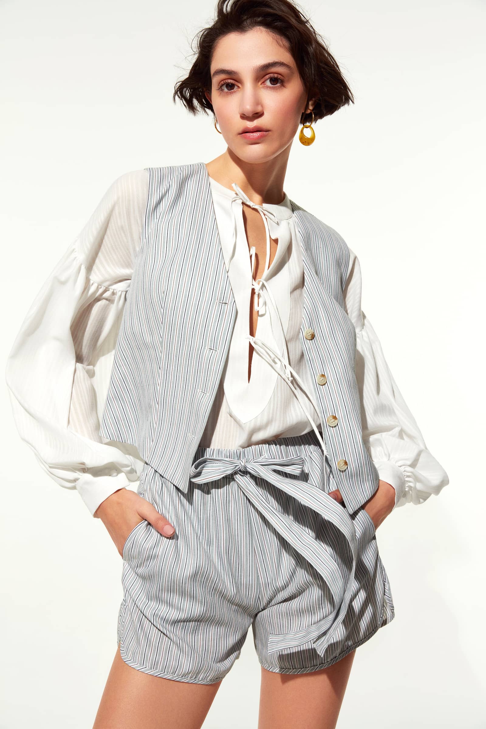 Eve Shirt in White made by Nazli Ceren