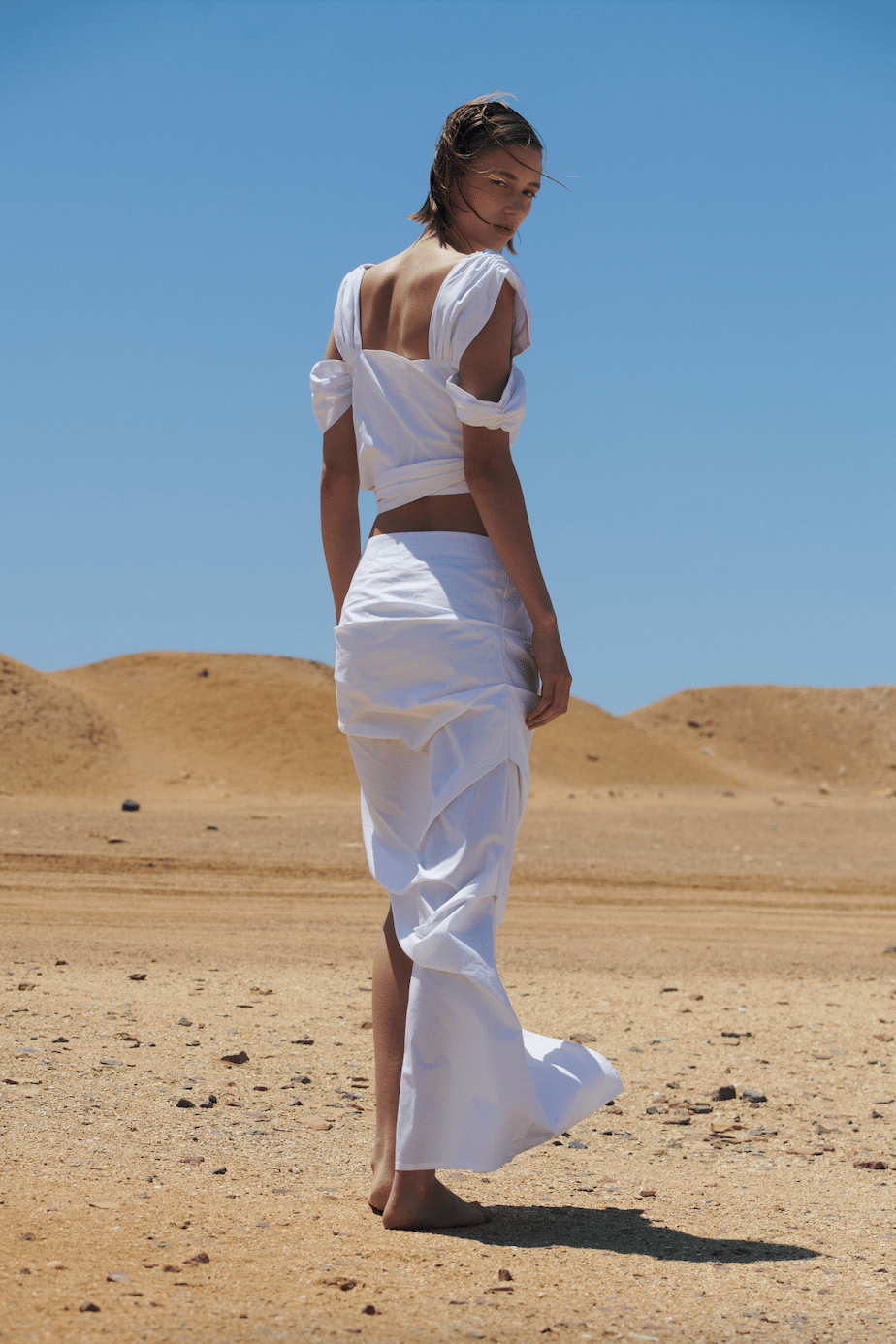 Alba Skirt - White in White made by Peregrina