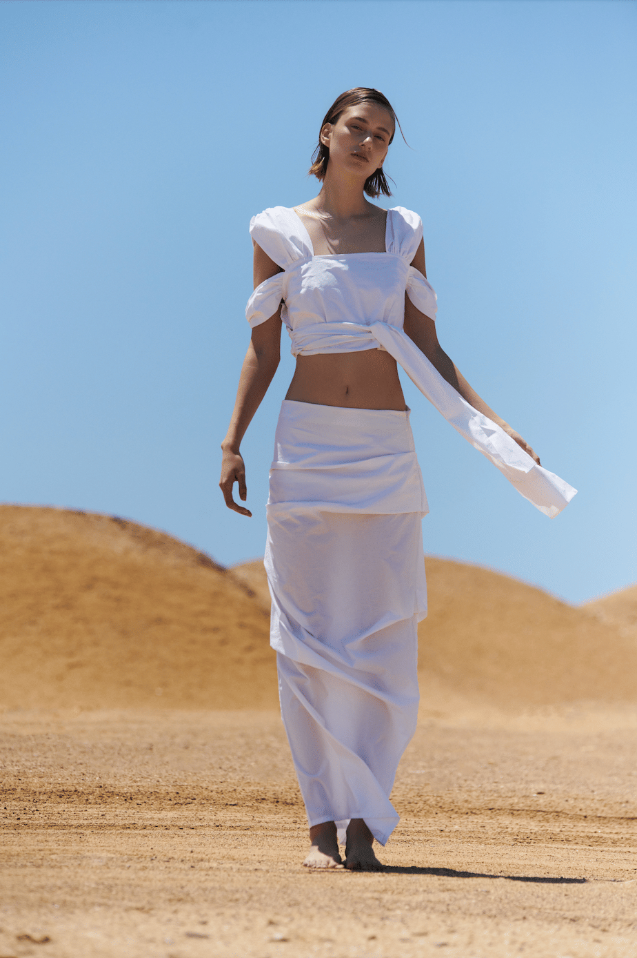 Alba Skirt - White in White made by Peregrina