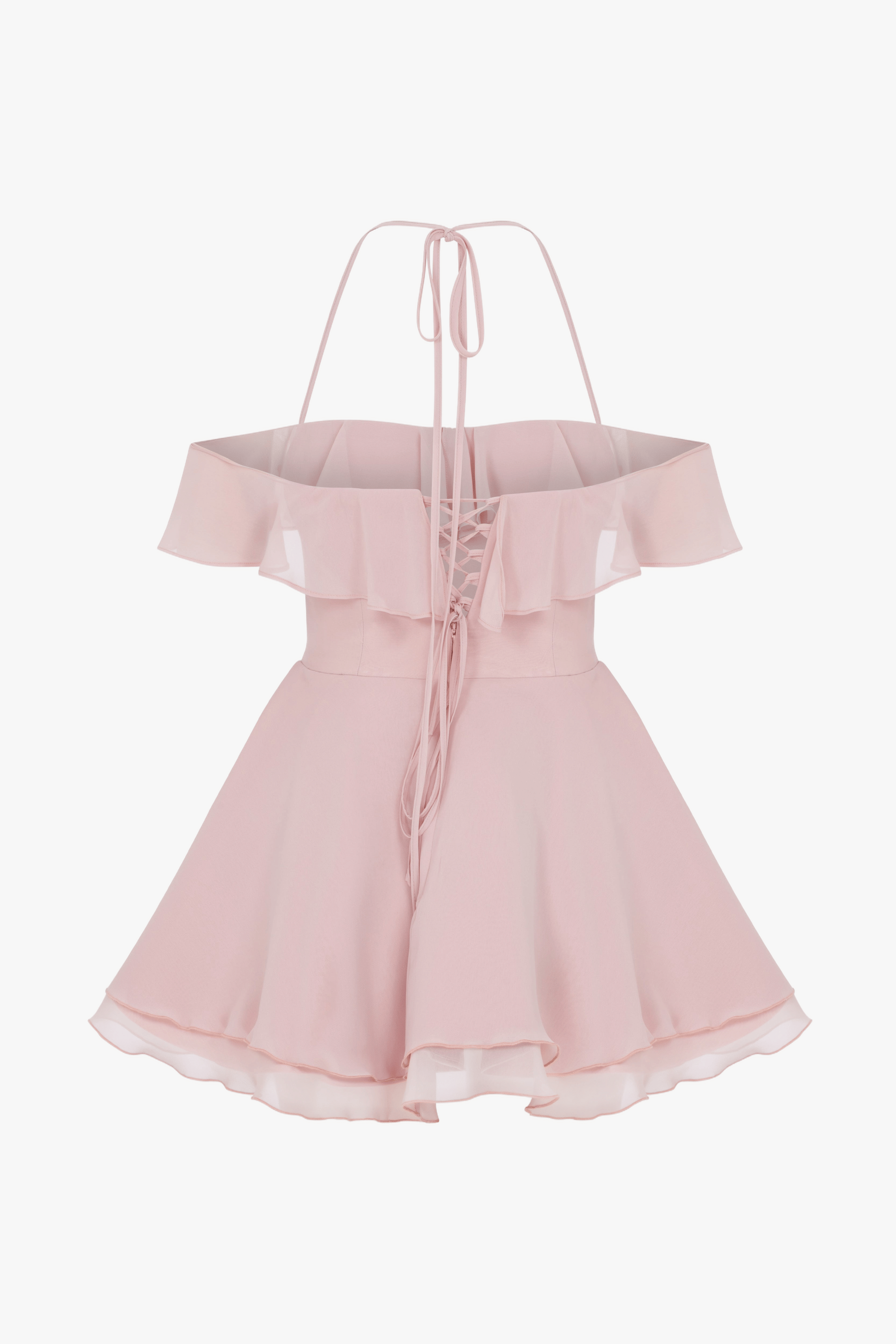 Evie Mini Dress In Tender Peach made by Nazli Ceren