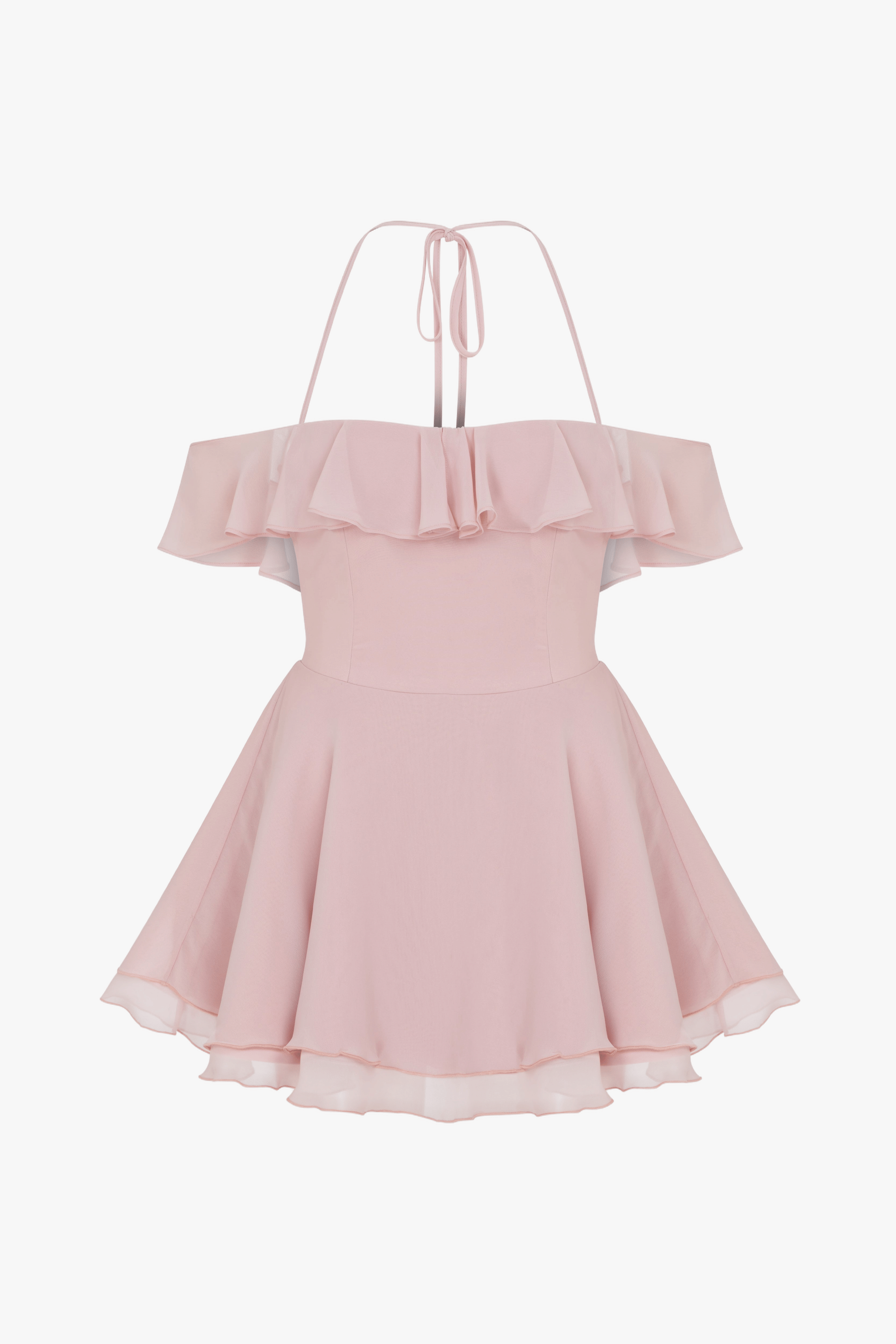 Evie Mini Dress In Tender Peach made by Nazli Ceren