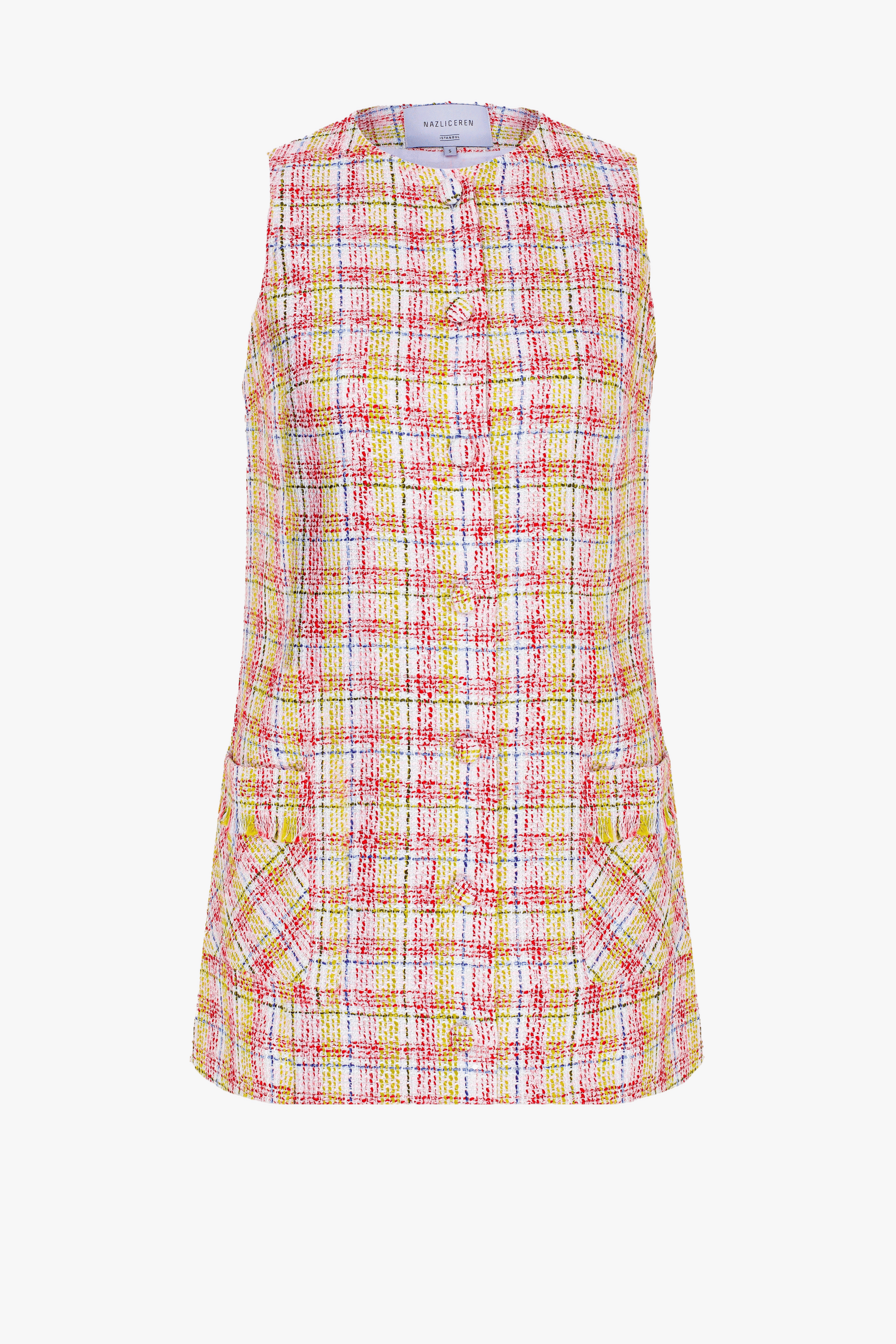 Chloe Cotton Tweed Mini Dress made by Nazli Ceren