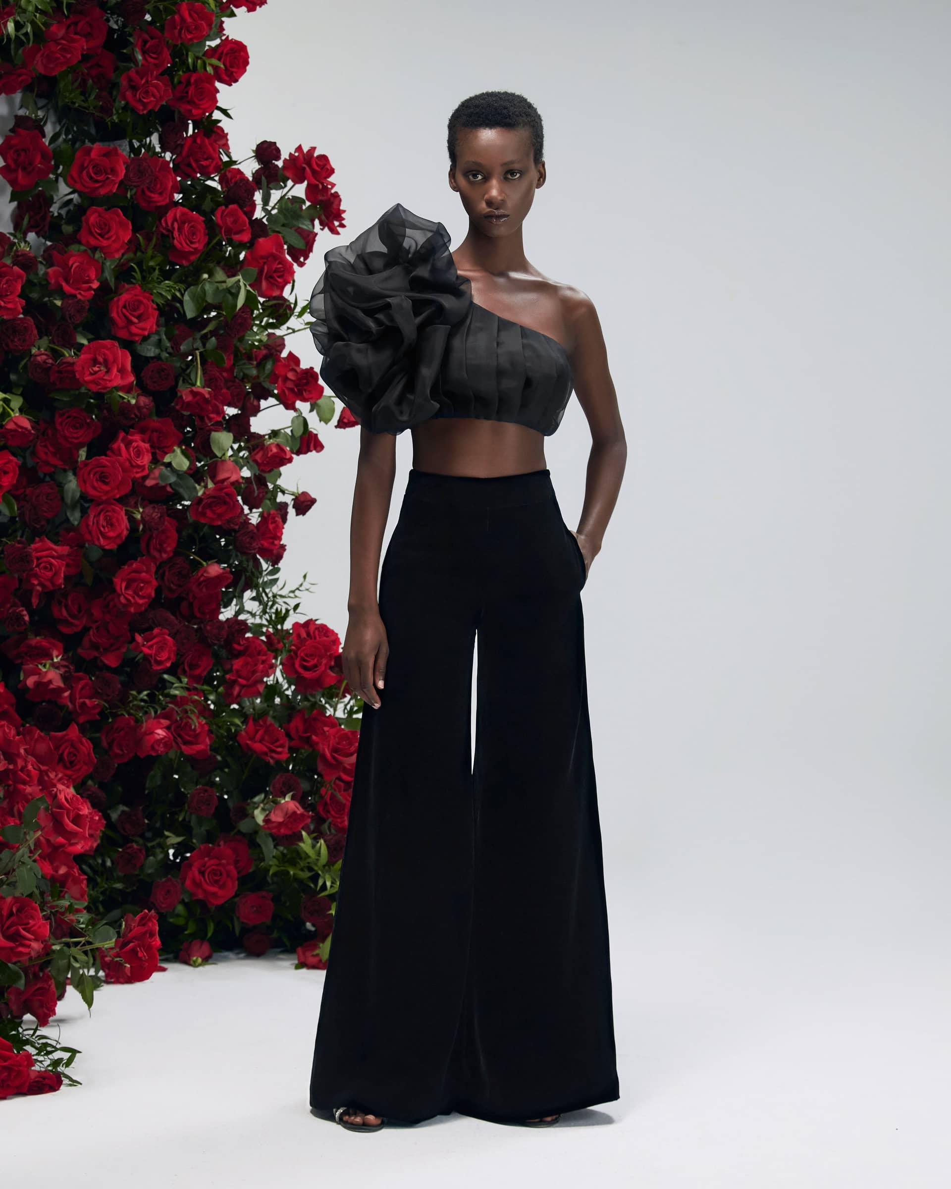 Dahlia Trousers Noir made by YVON