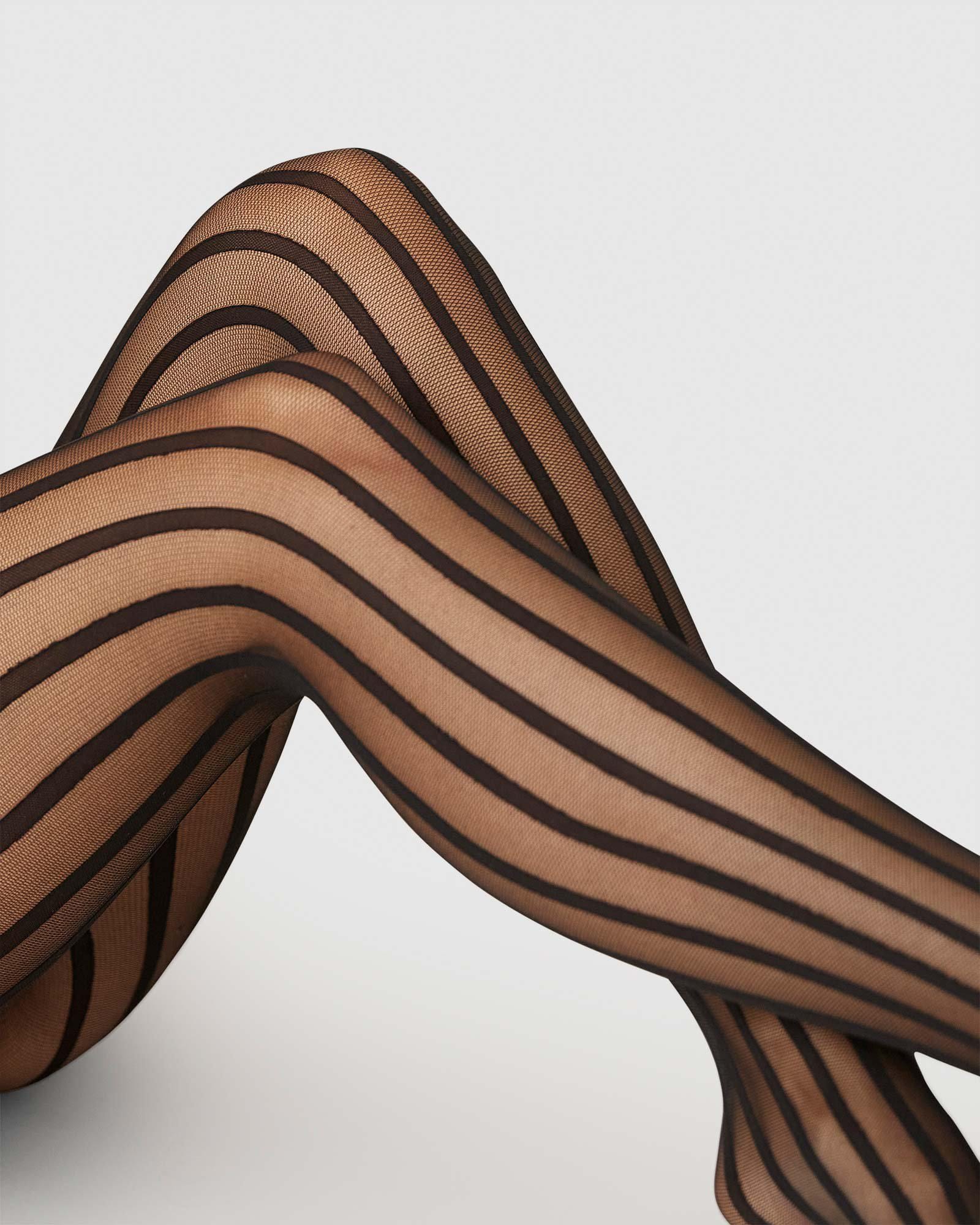 Siri Stripe Tights made by Swedish Stockings