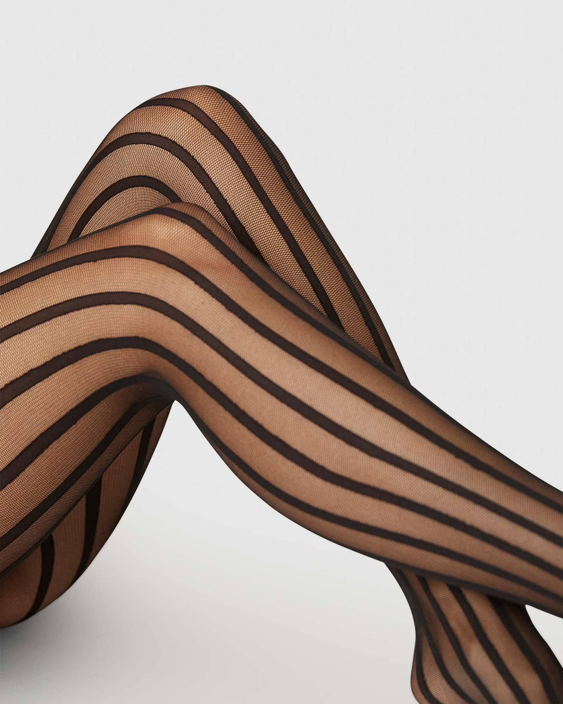 Siri Stripe Tights made by Swedish Stockings