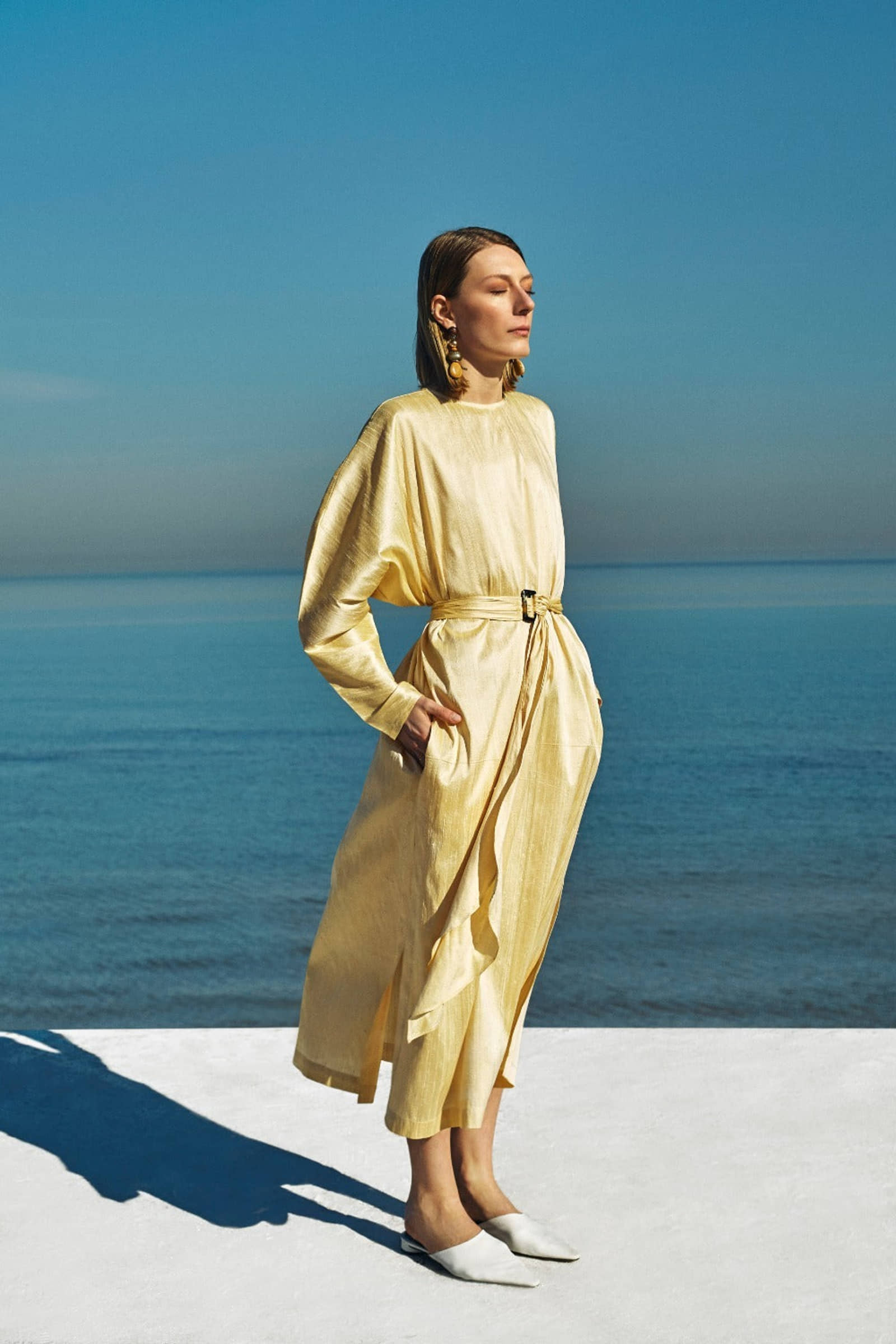 Nevada Silk Kaftan Dress made by Nazli Ceren