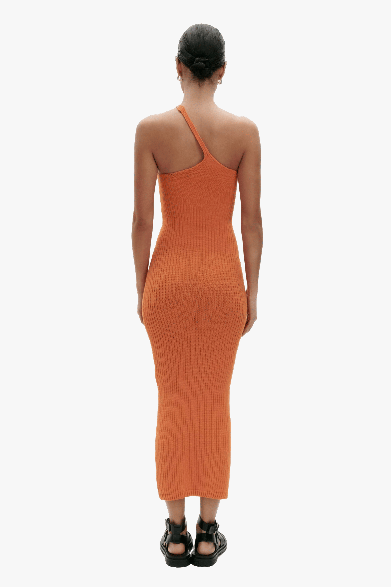 ORANGE KNITTED DRESS made by BENU Studio