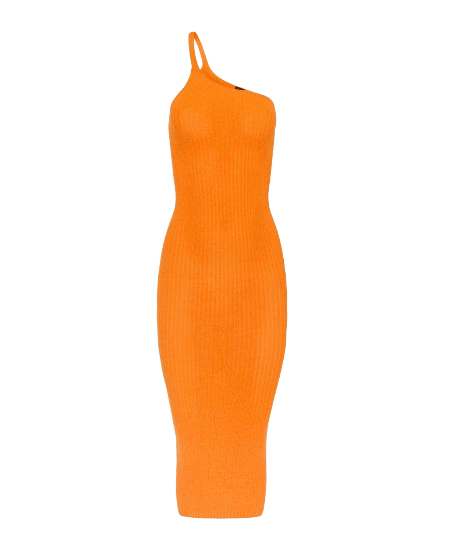 ORANGE KNITTED DRESS made by BENU Studio
