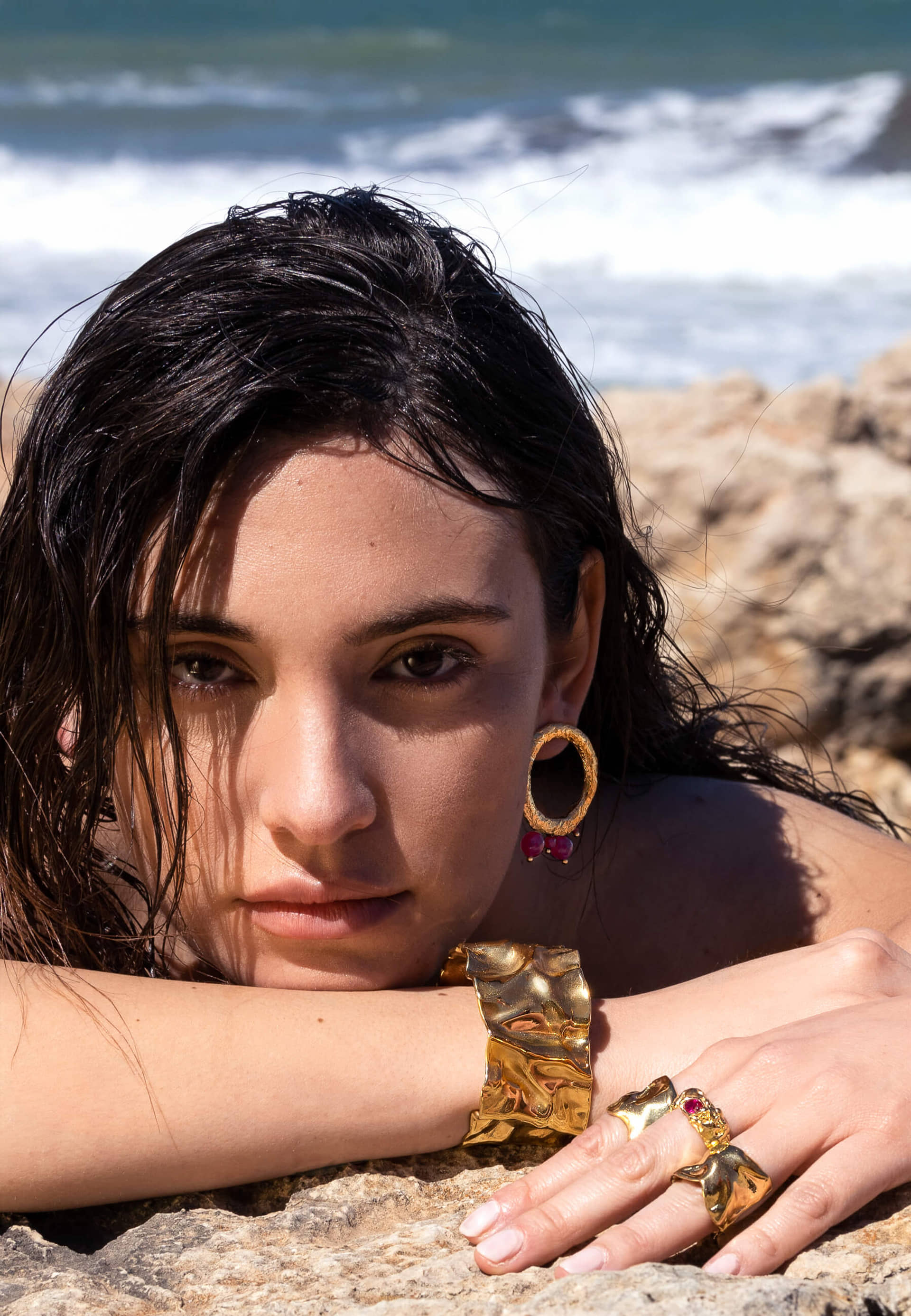 Adara Fuchsia Earrings made by Lavani Jewels