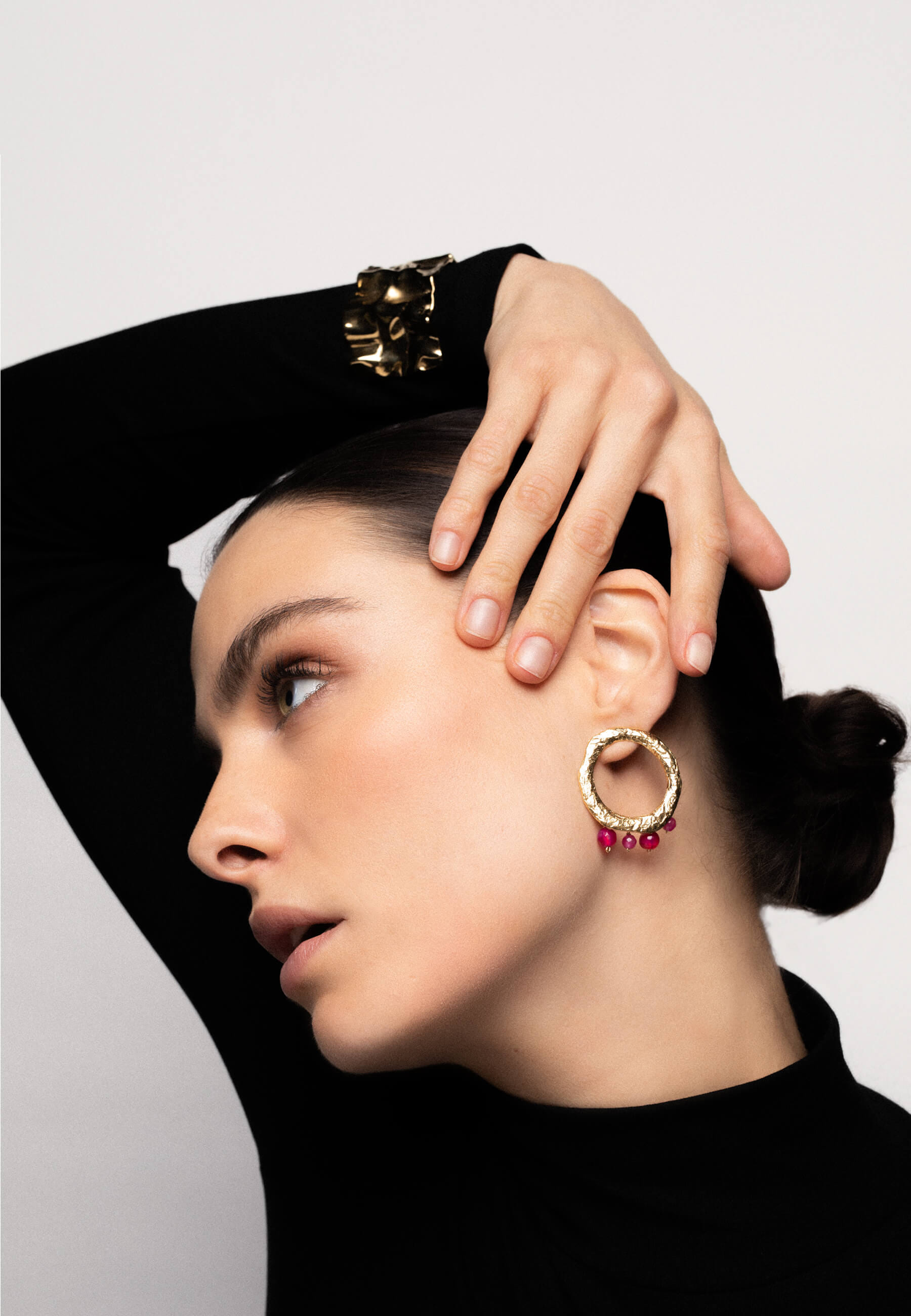 Adara Fuchsia Earrings made by Lavani Jewels