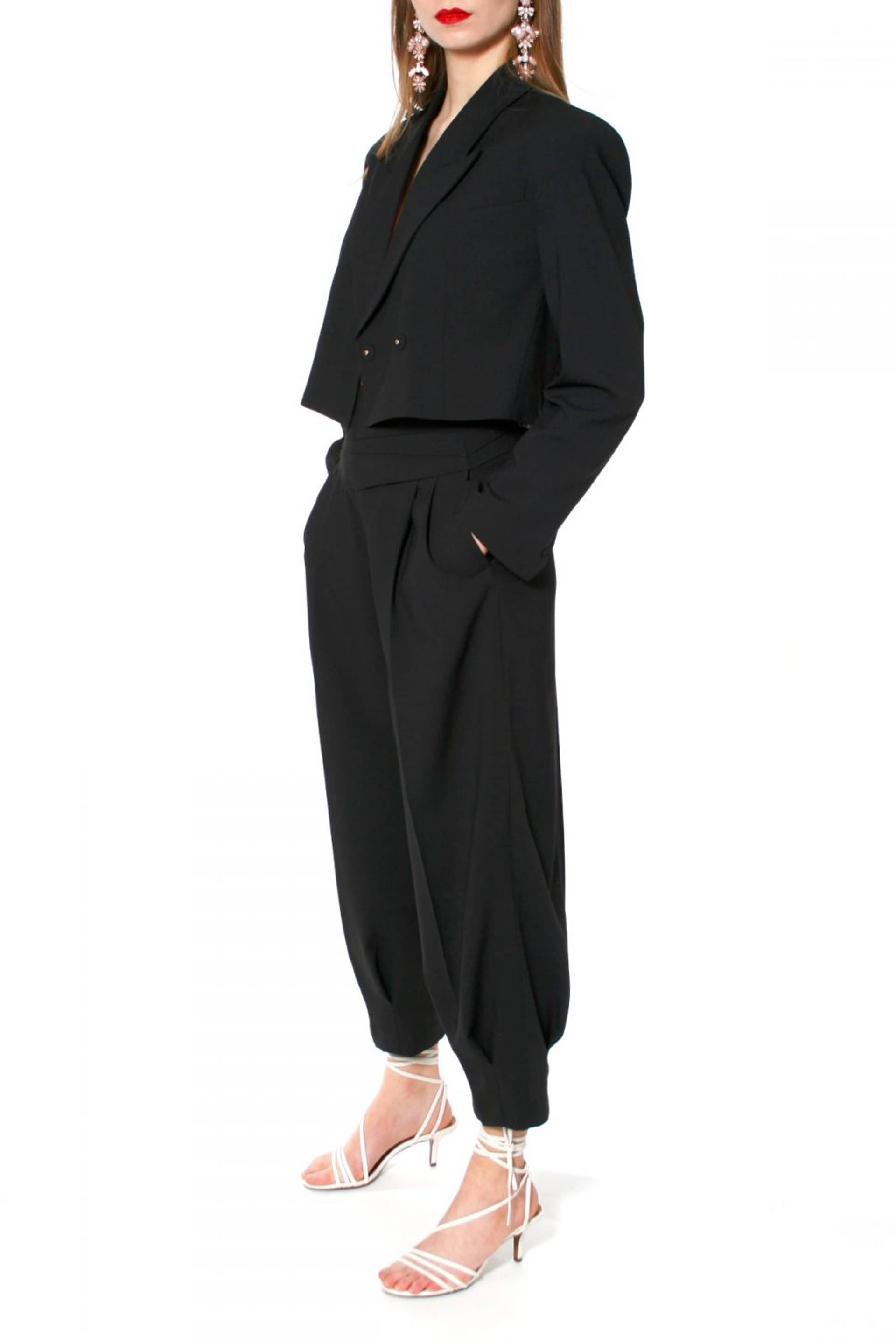 Trousers Bianca Neutral Black made by HALEWSKI