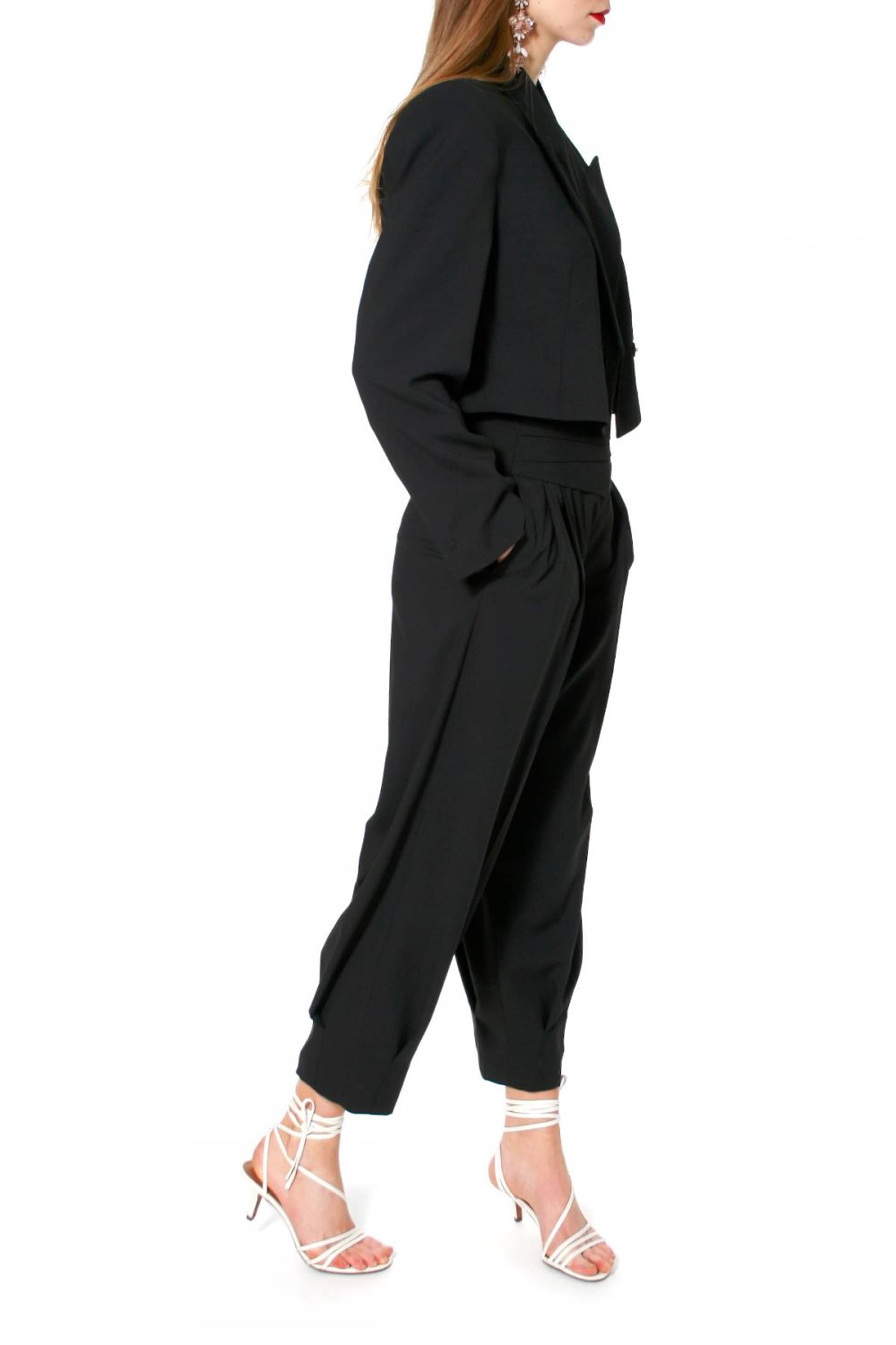 Trousers Bianca Neutral Black made by HALEWSKI