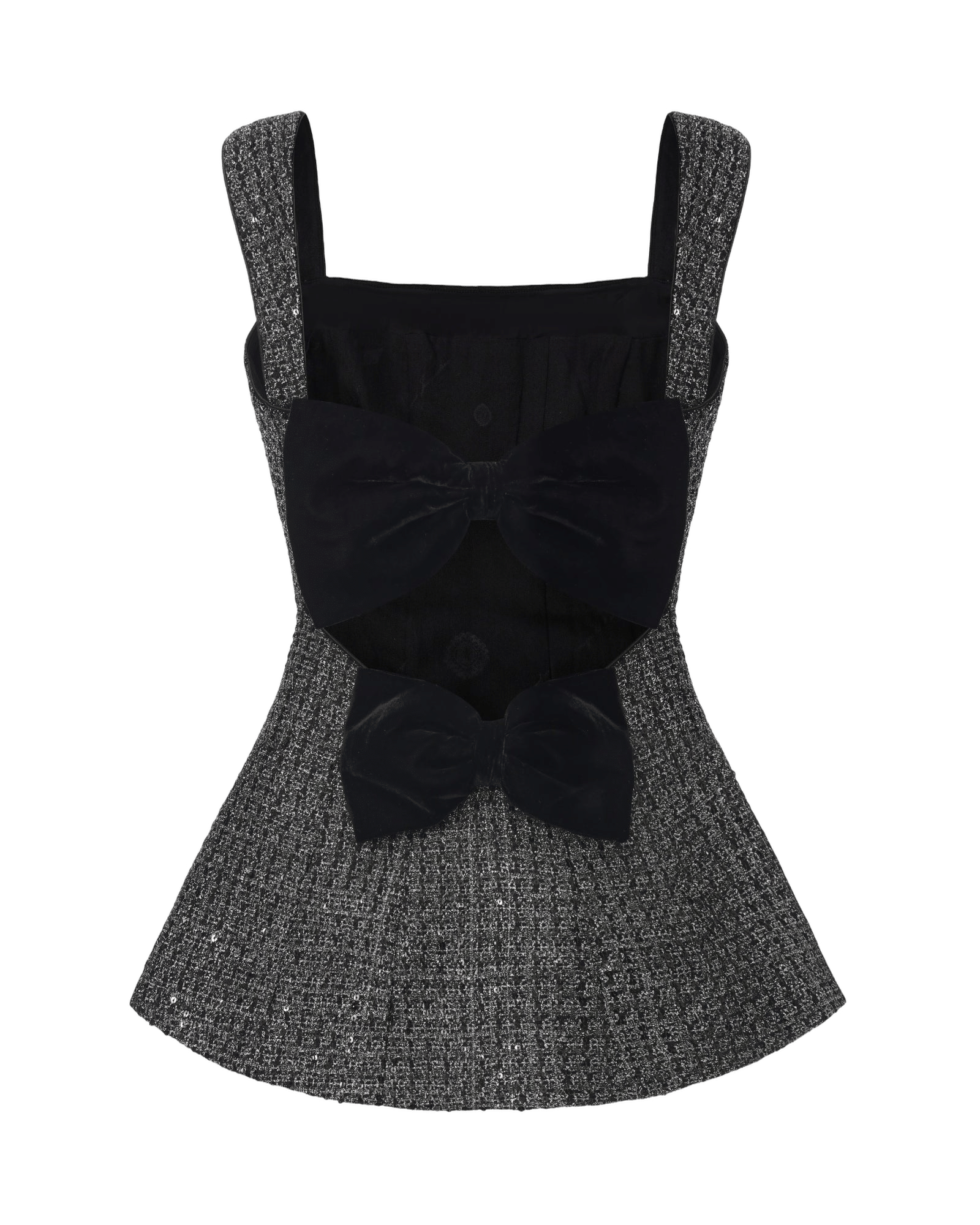 Anabella Bow Top (Black & Silver) made by Nana Jacqueline