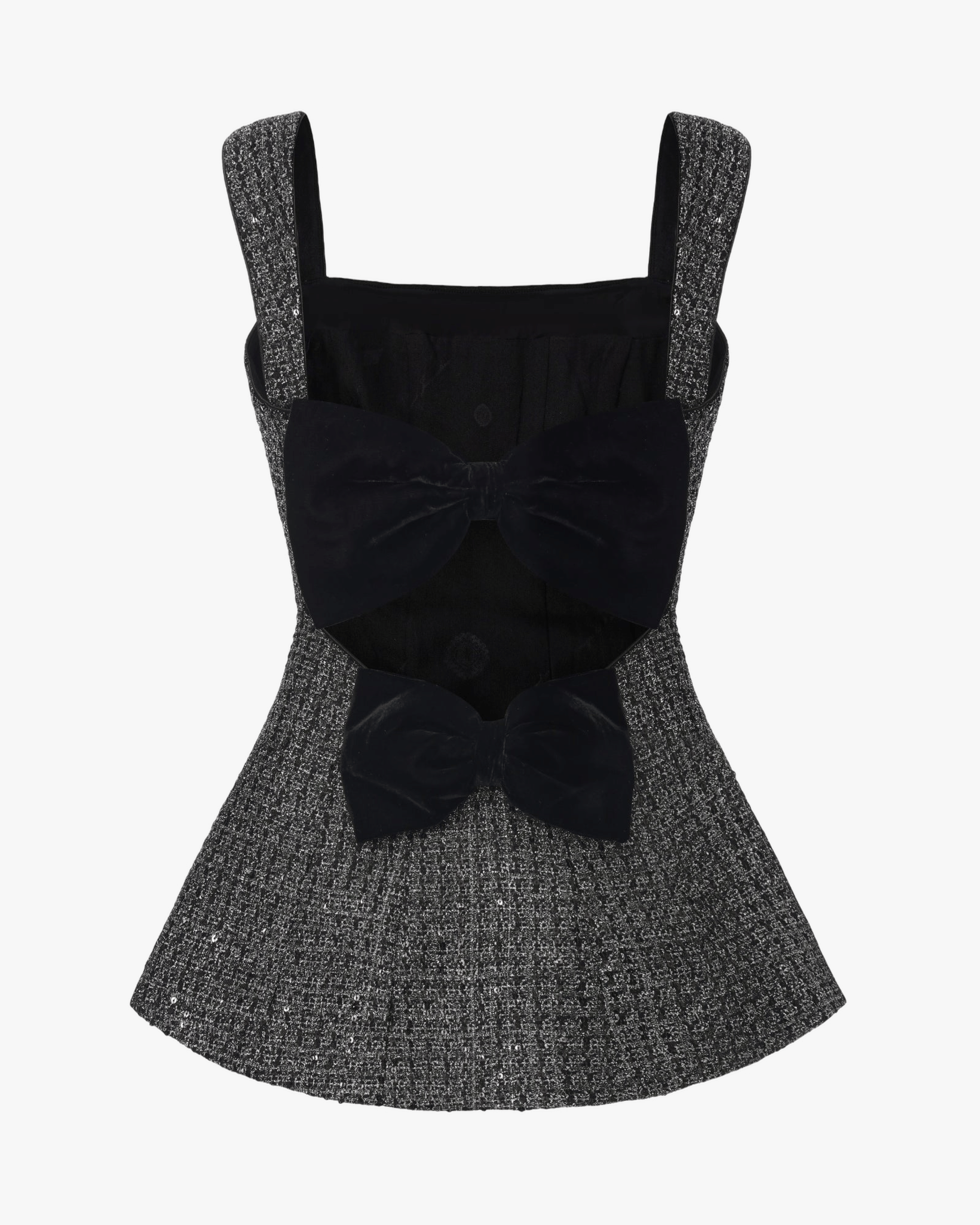 Anabella Bow Top (Black & Silver) made by Nana Jacqueline