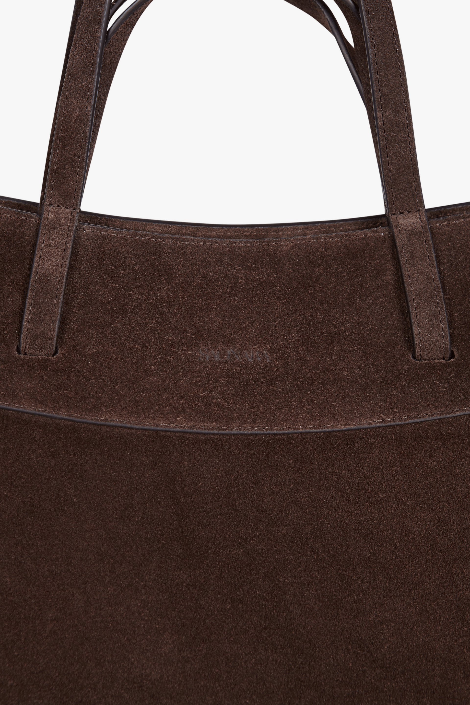 Shopping Bag Chocolat Suede made by Saonara