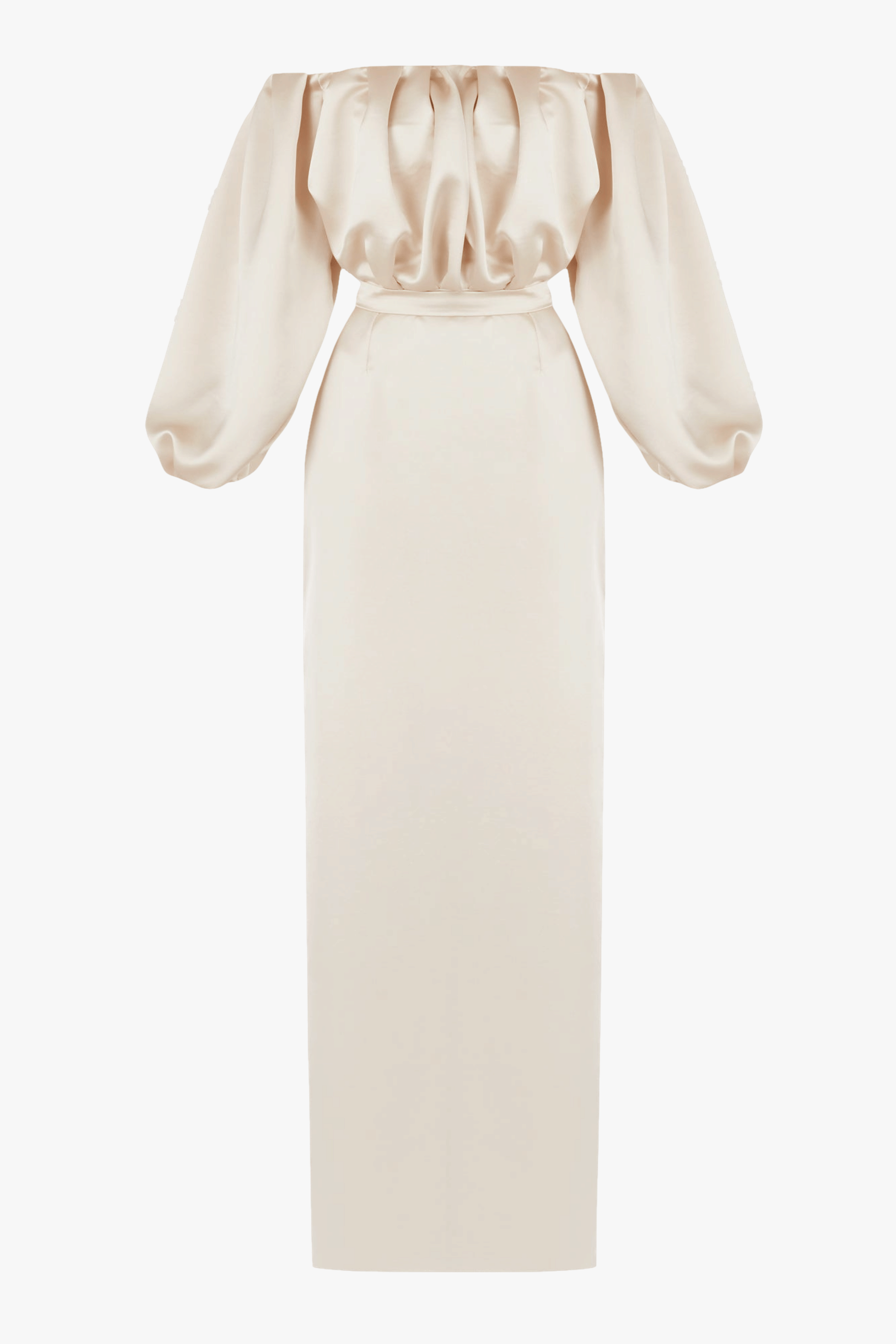 ALICE beige long off shoulder dress in Beige made by UNDRESS