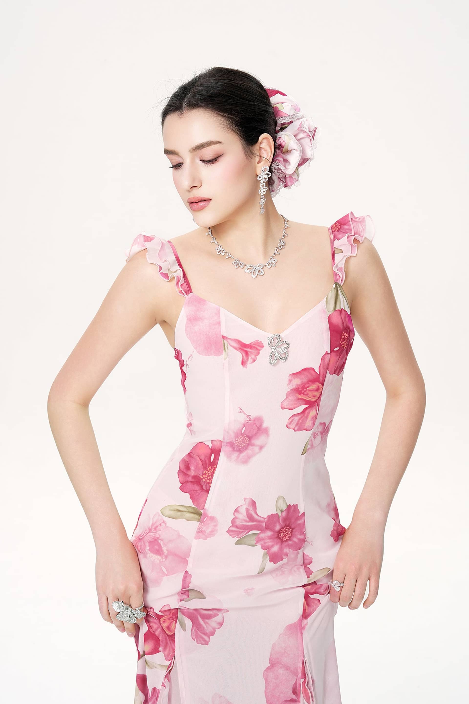 Cera Dress (Pink) made by Nana Jacqueline