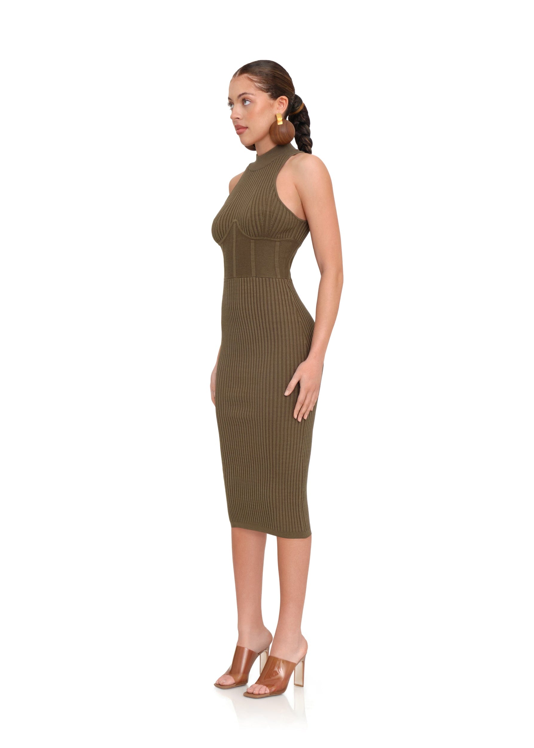 NESI JADE KNIT MIDI DRESS made by Andrea Iyamah