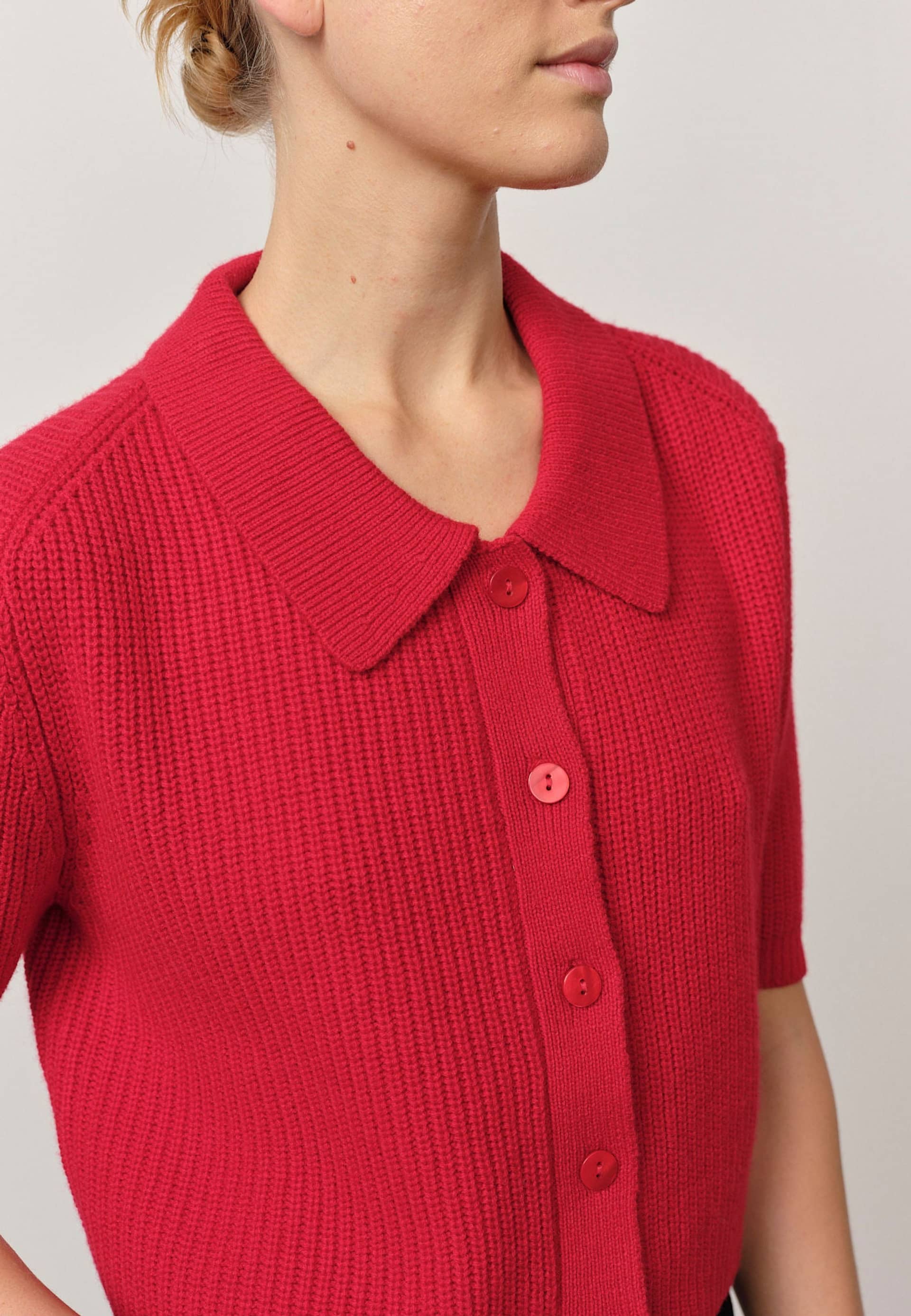 Aria Knit Cardigan - Red made by HERSKIND