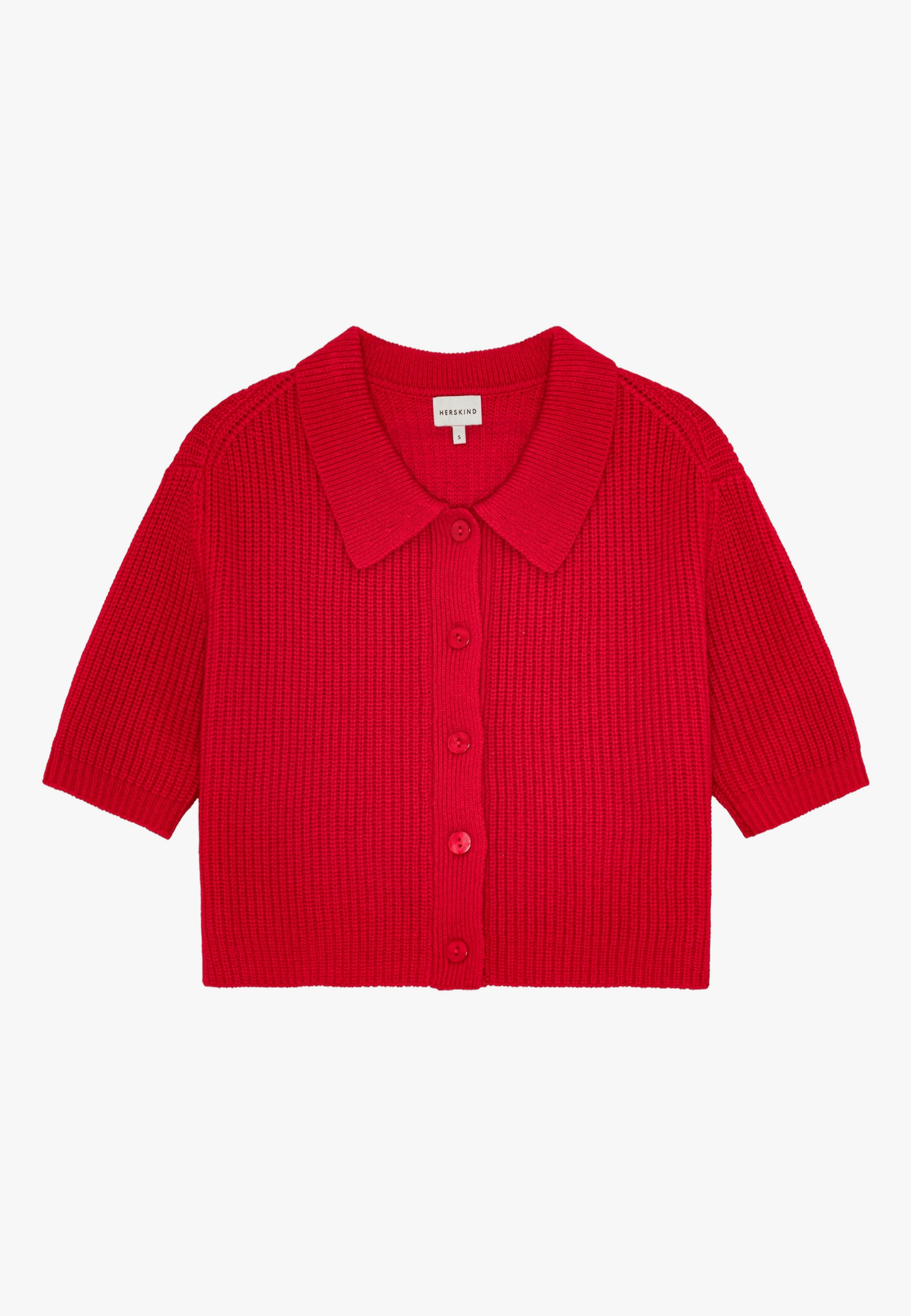 Aria Knit Cardigan - Red made by HERSKIND