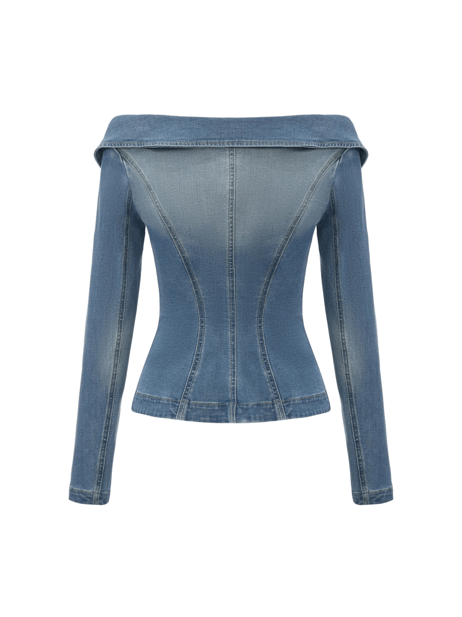 Monique Tailored Light Blue Denim Top made by Nana Jacqueline