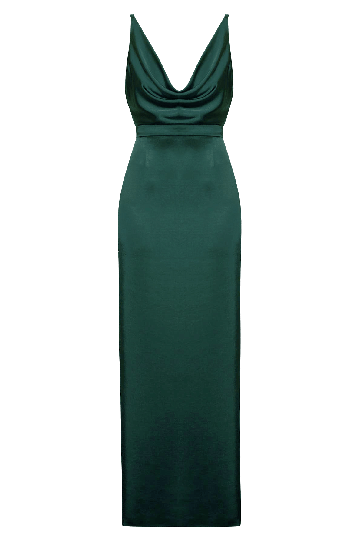 AMILA deep green maxi dress with open back made by UNDRESS
