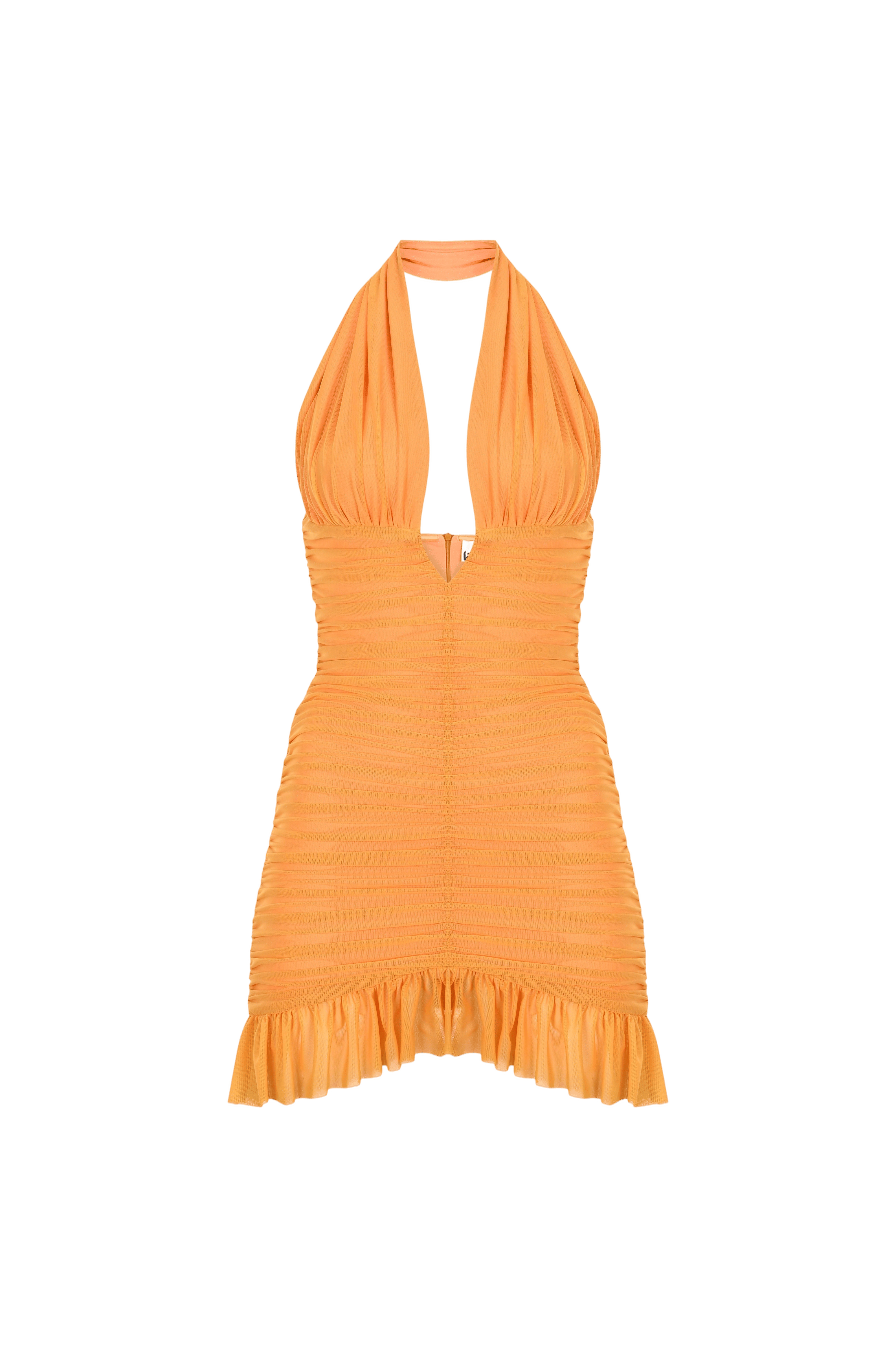 Temptress Tini Dress In Mango made by Khela