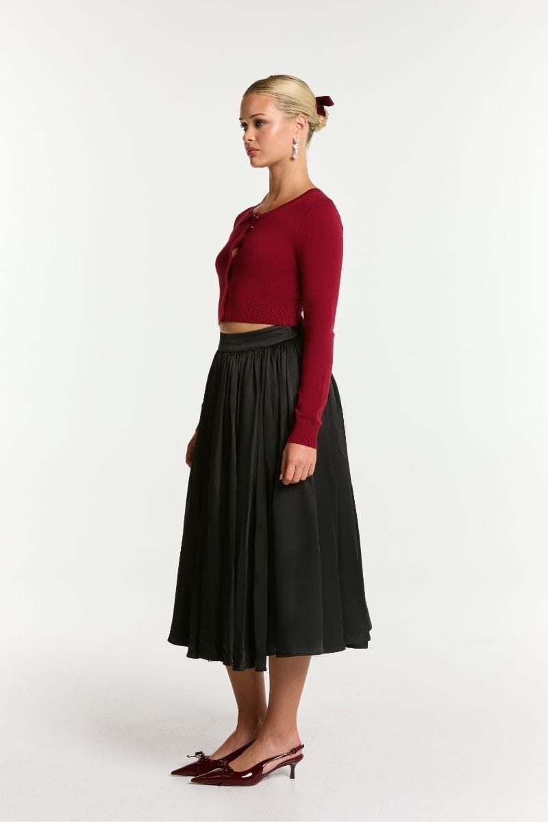 Audrina Cardigan (Red) made by Nana Jacqueline