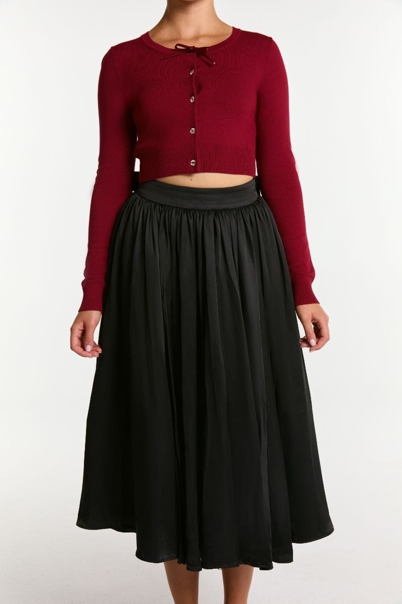 Audrina Cardigan (Red) made by Nana Jacqueline