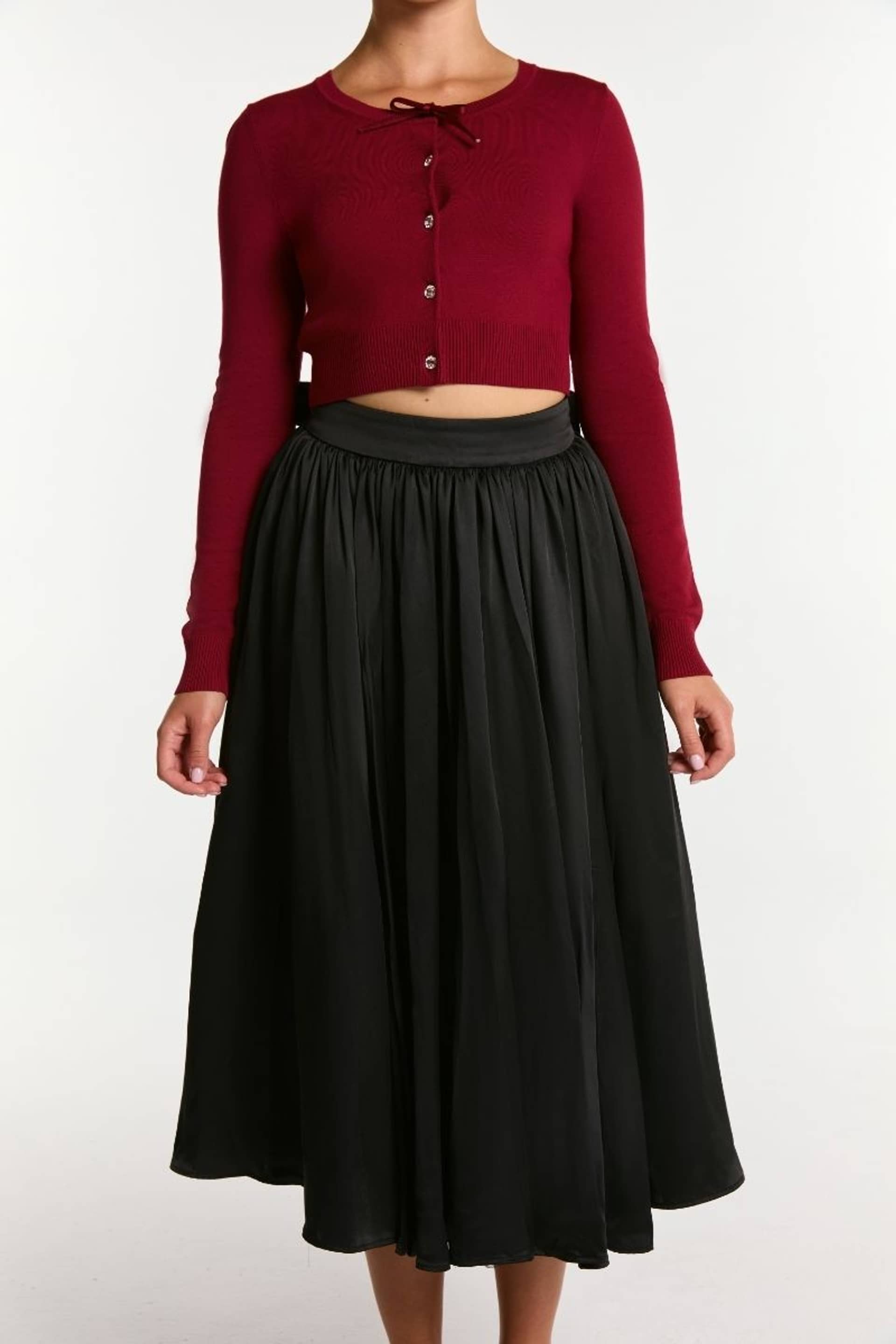 Audrina Cardigan (Red) made by Nana Jacqueline