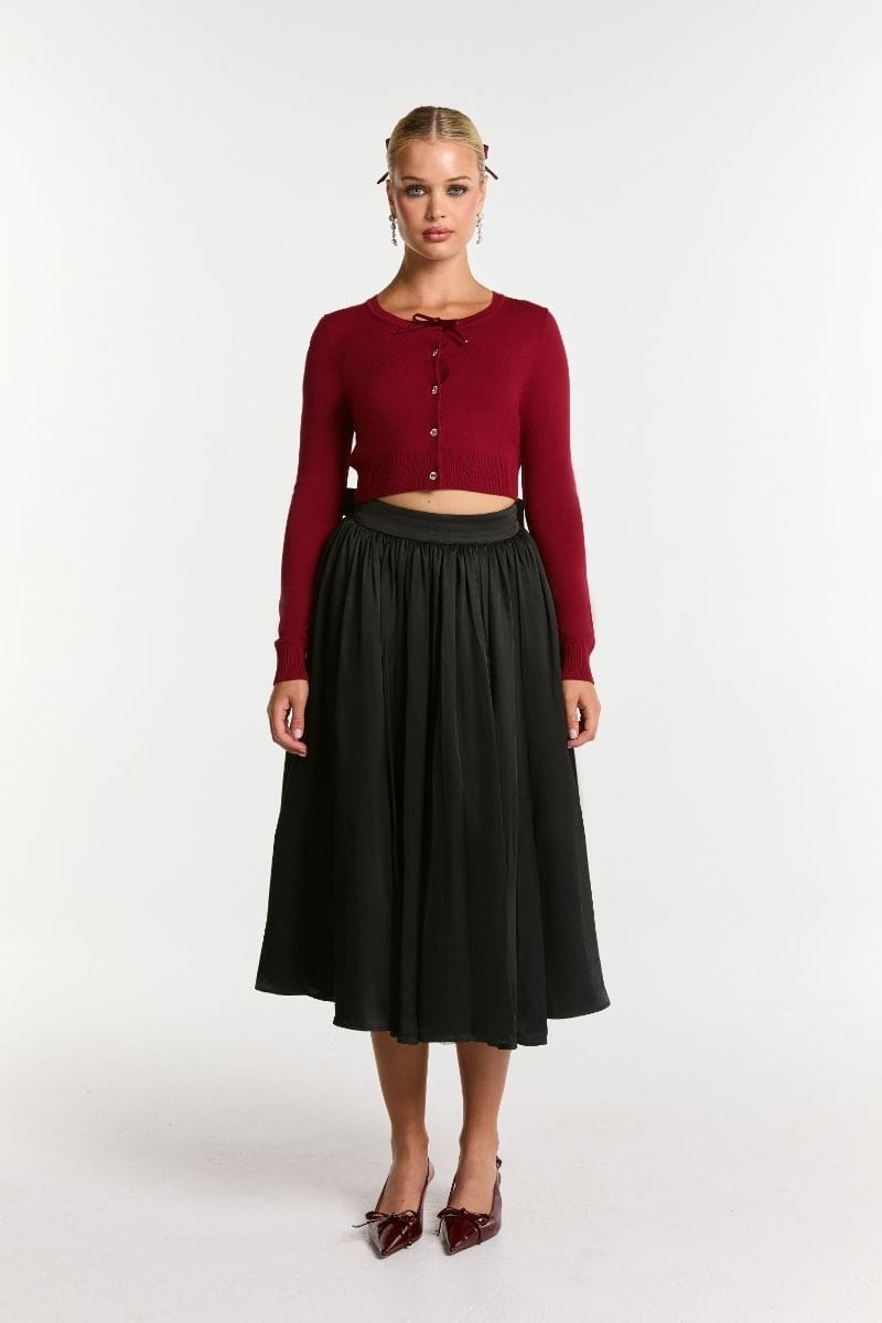 Audrina Cardigan (Red) made by Nana Jacqueline