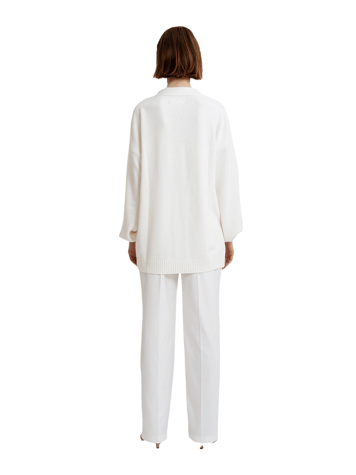 Leona Cardigan in White made by AÉRYNE