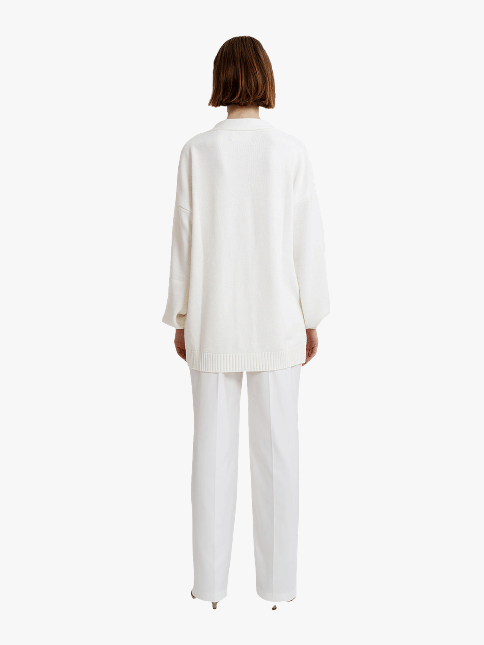 Leona Cardigan in White made by AÉRYNE