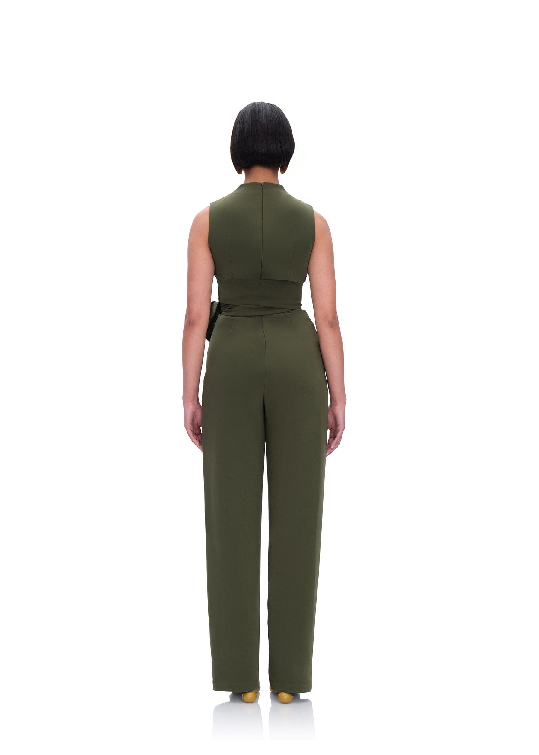 EDAR JUMPSUIT - OLIVE made by Andrea Iyamah