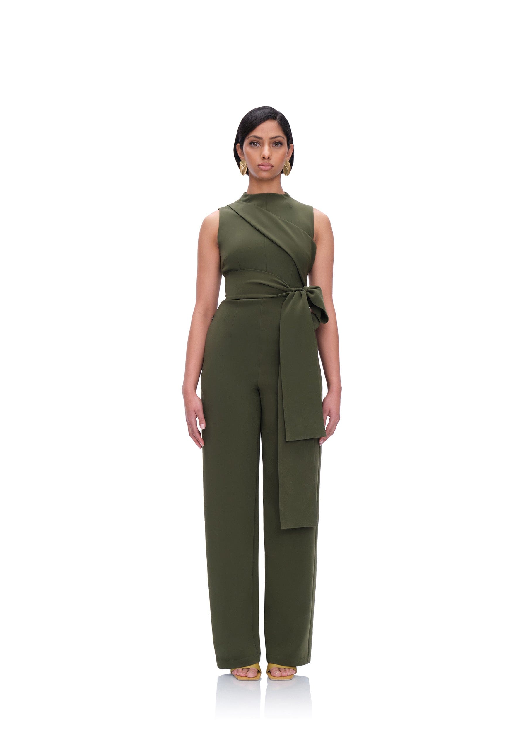 EDAR JUMPSUIT - OLIVE made by Andrea Iyamah