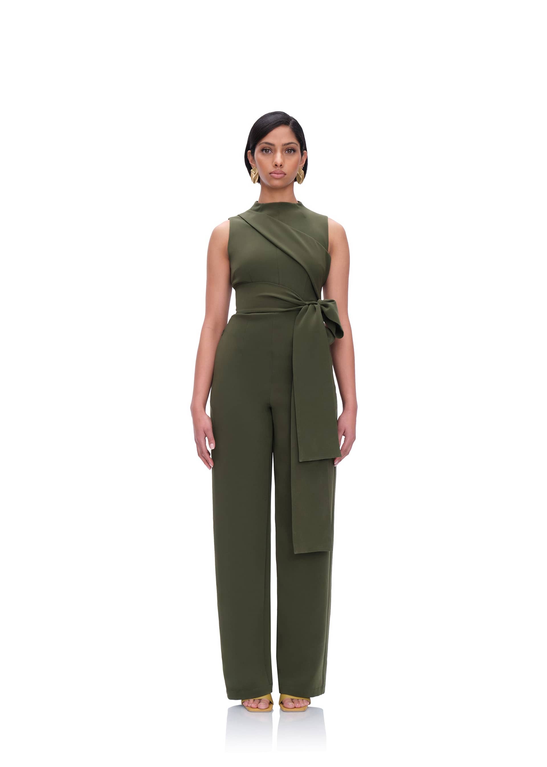 EDAR JUMPSUIT - OLIVE made by Andrea Iyamah