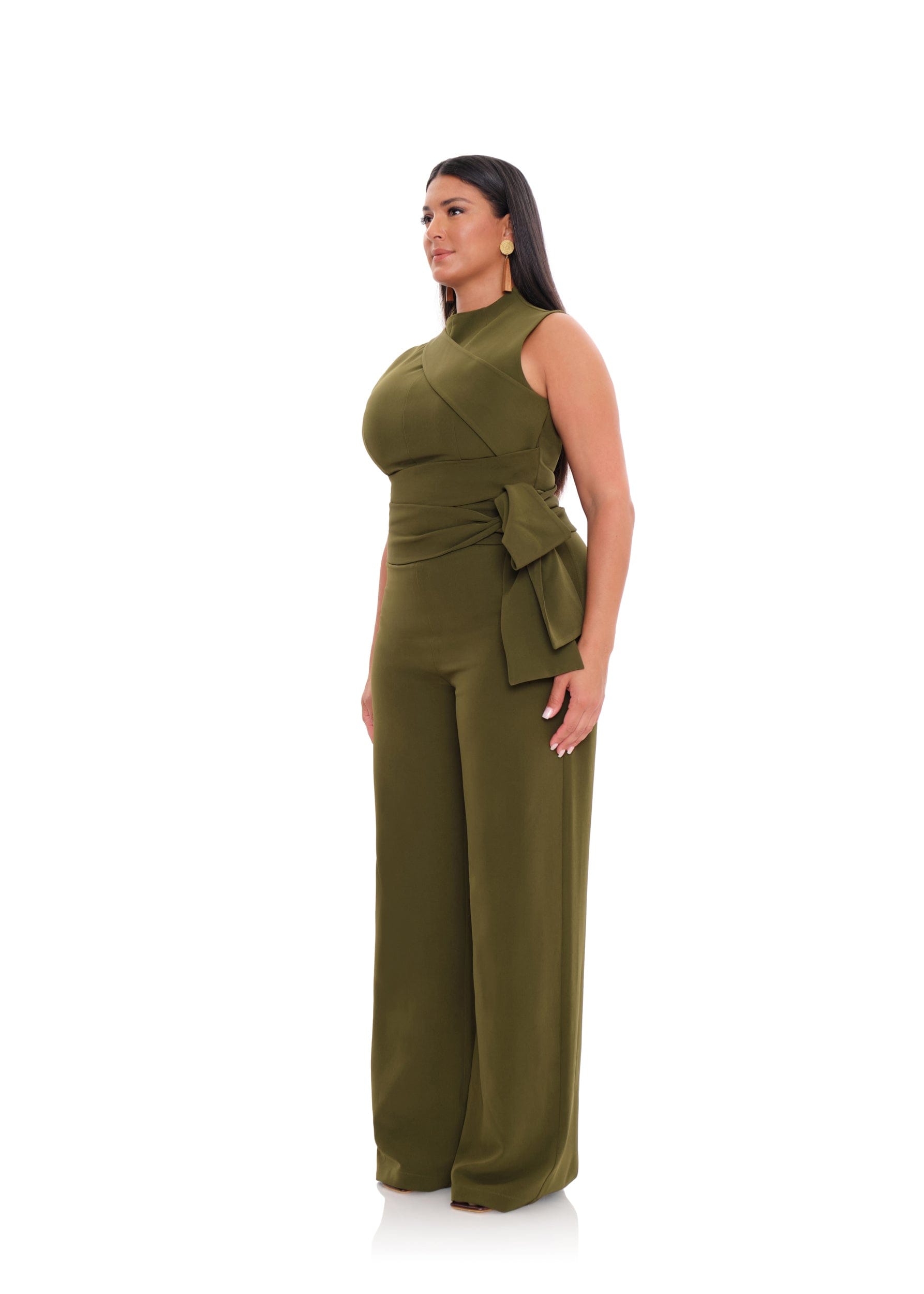EDAR JUMPSUIT - OLIVE made by Andrea Iyamah