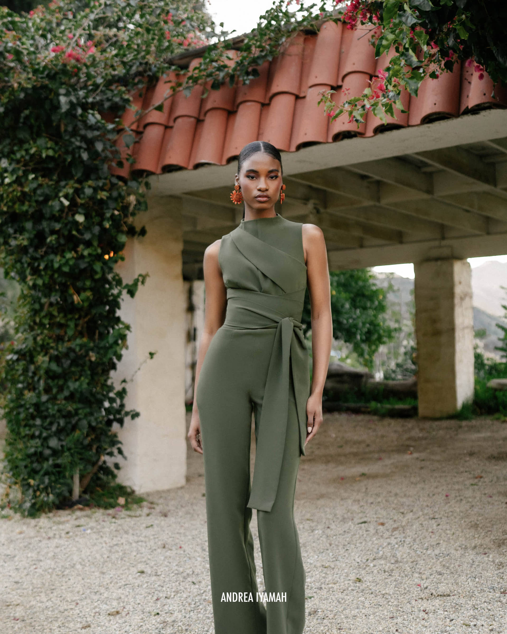 EDAR JUMPSUIT - OLIVE made by Andrea Iyamah