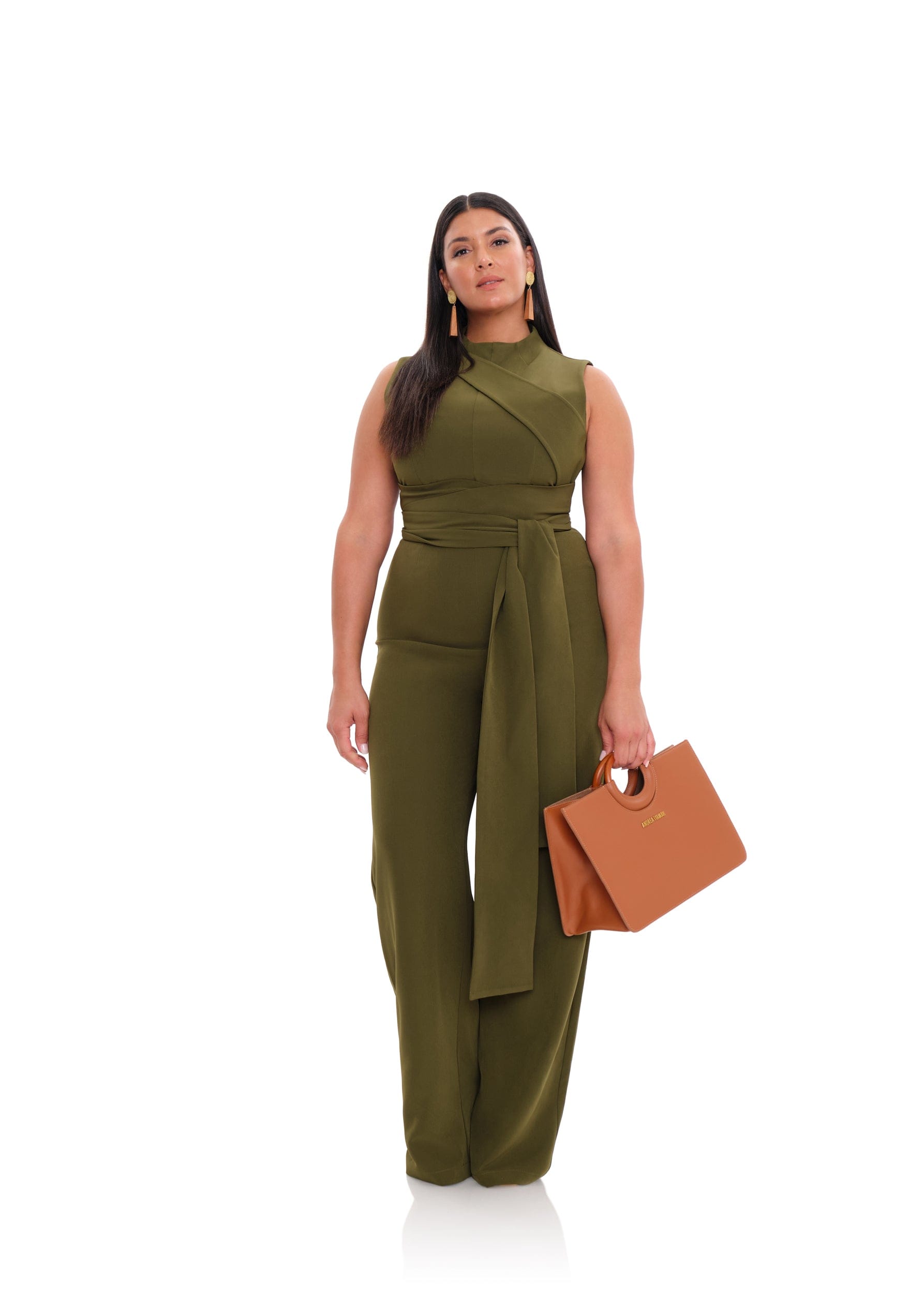 EDAR JUMPSUIT - OLIVE made by Andrea Iyamah