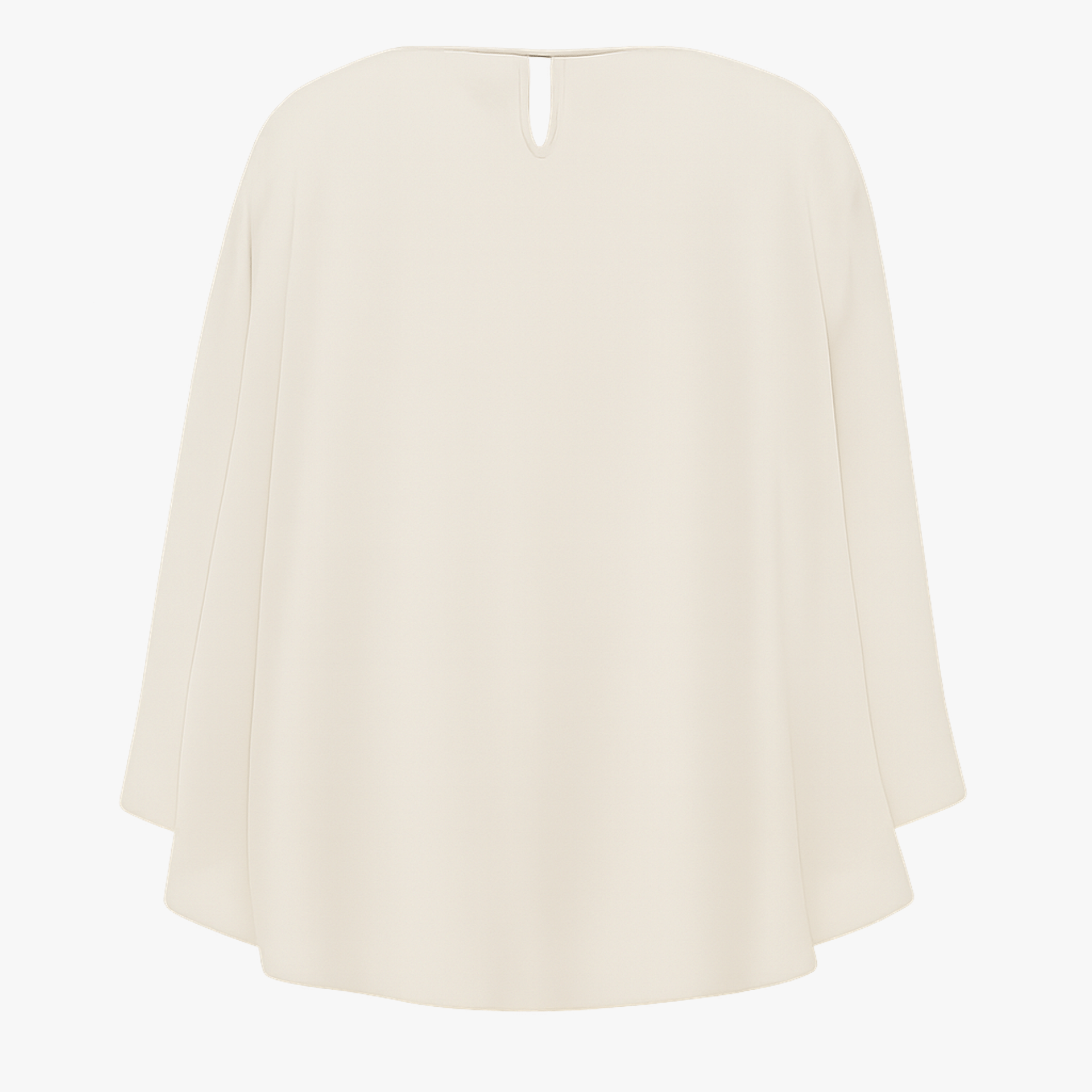 Viona Chiffon Cape In Smoked Grey made by Nazli Ceren