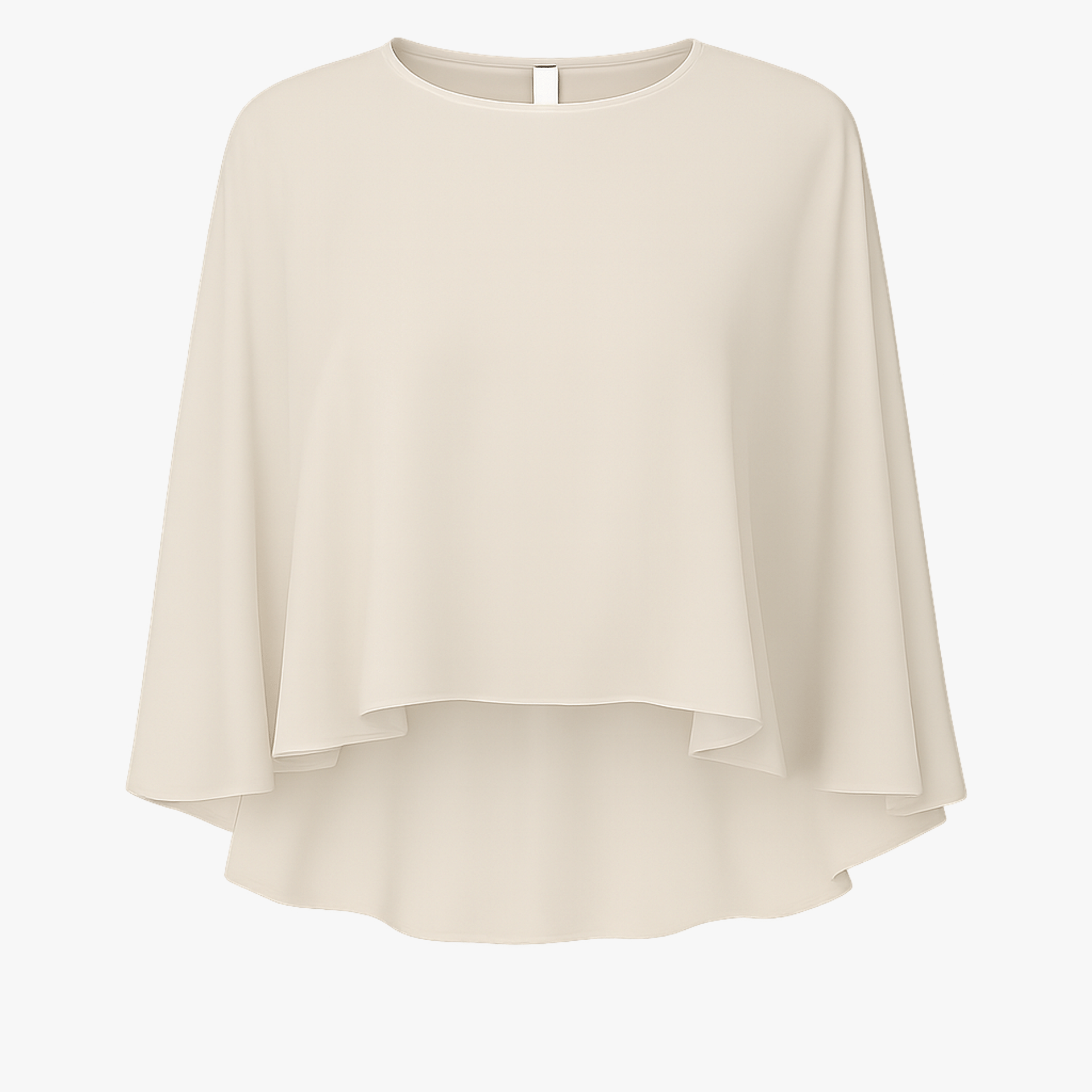 Viona Chiffon Cape In Smoked Grey made by Nazli Ceren