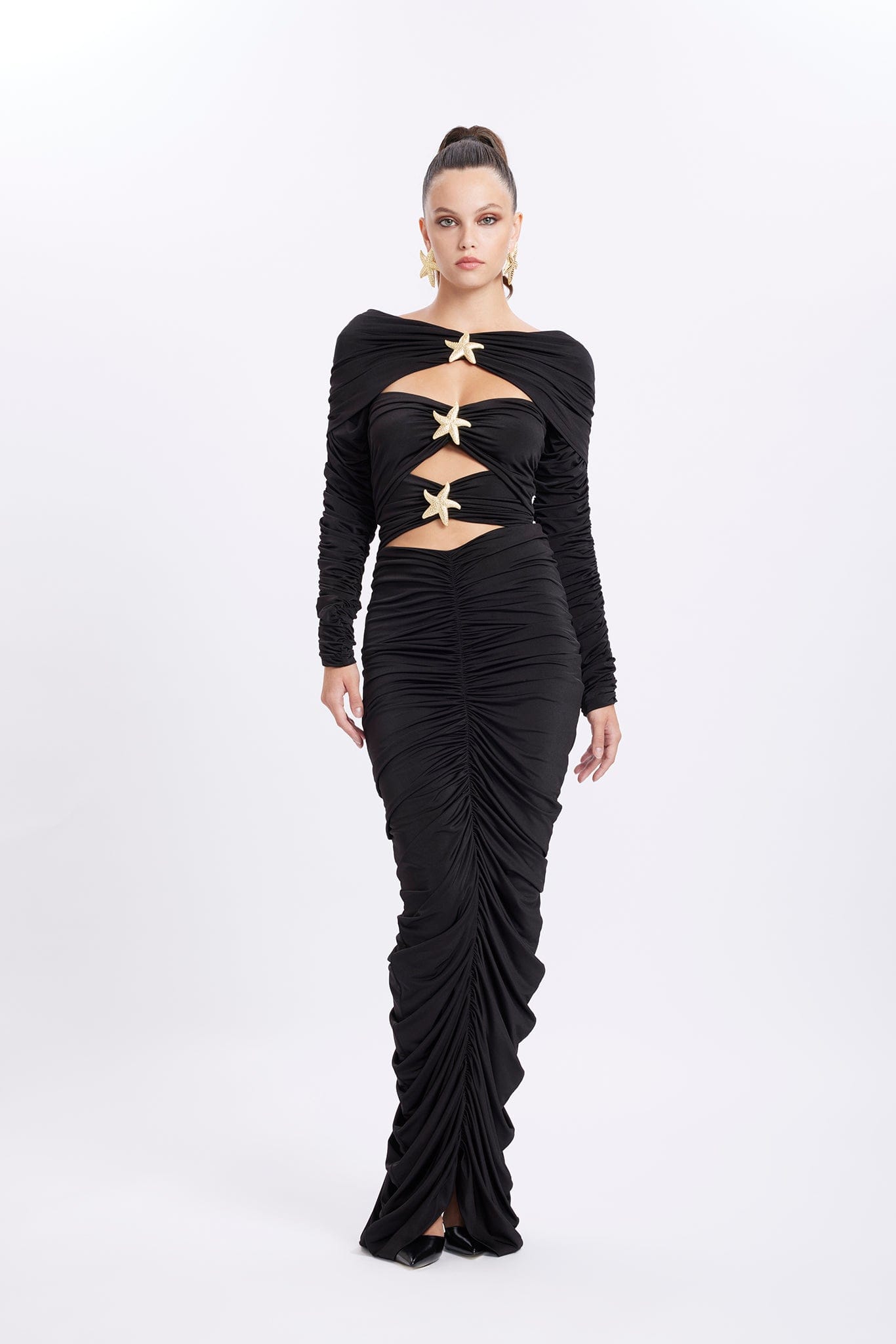 Madison Sleeves Dress - Black made by Gigii's