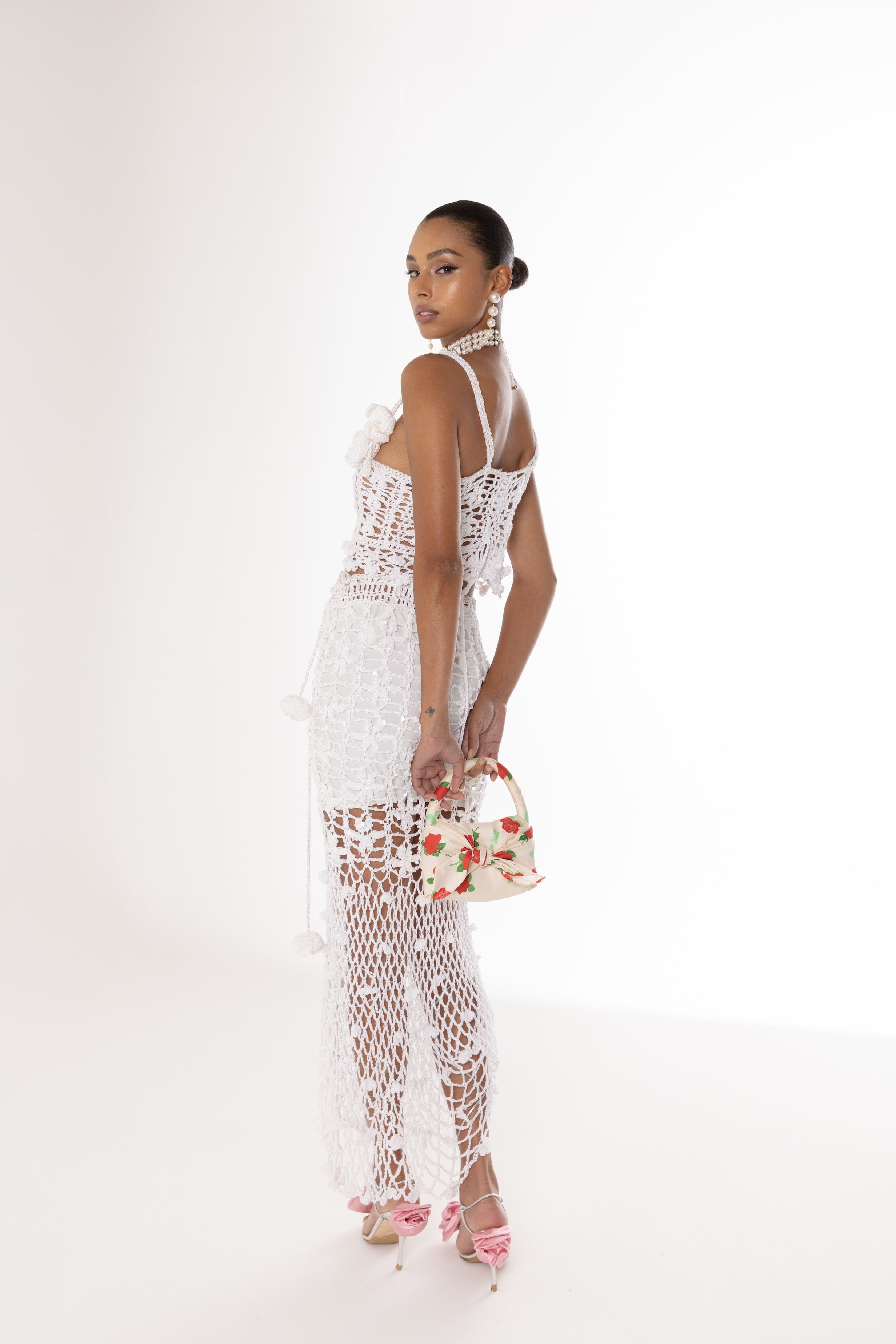 White Vanilla Handmade Crochet Skirt made by ANDREEVA