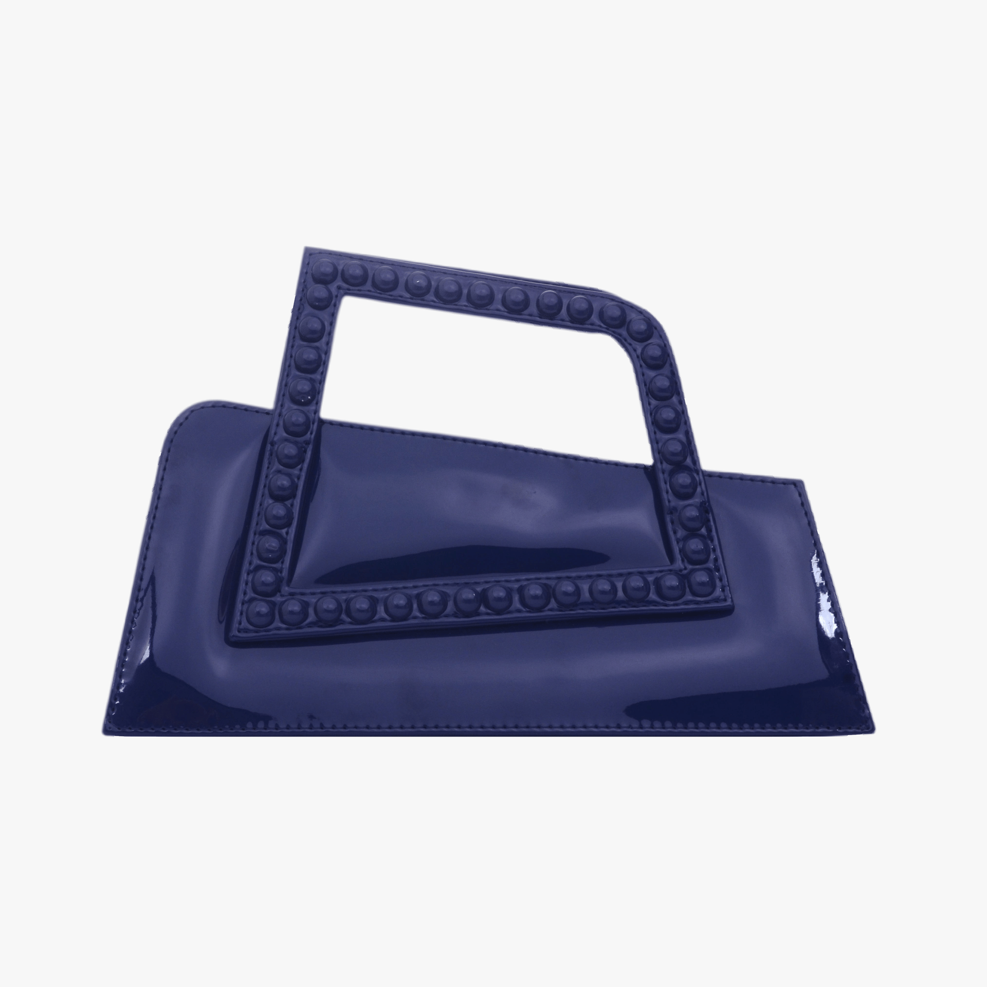 Jalila - Patent Navy Blue - Top Handle Bag made by ALIEL