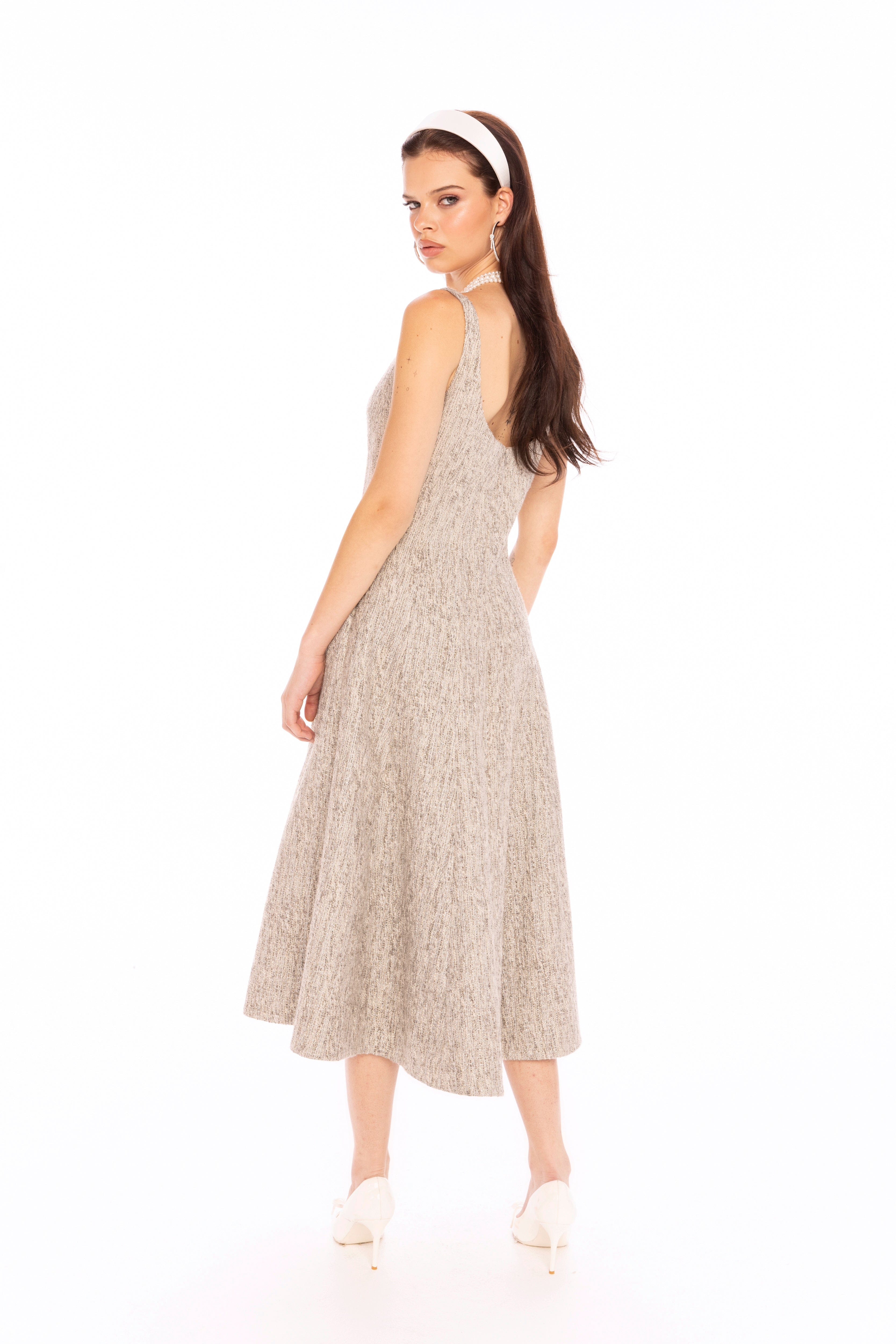 Josephine Dress (Gray) made by Nana Jacqueline