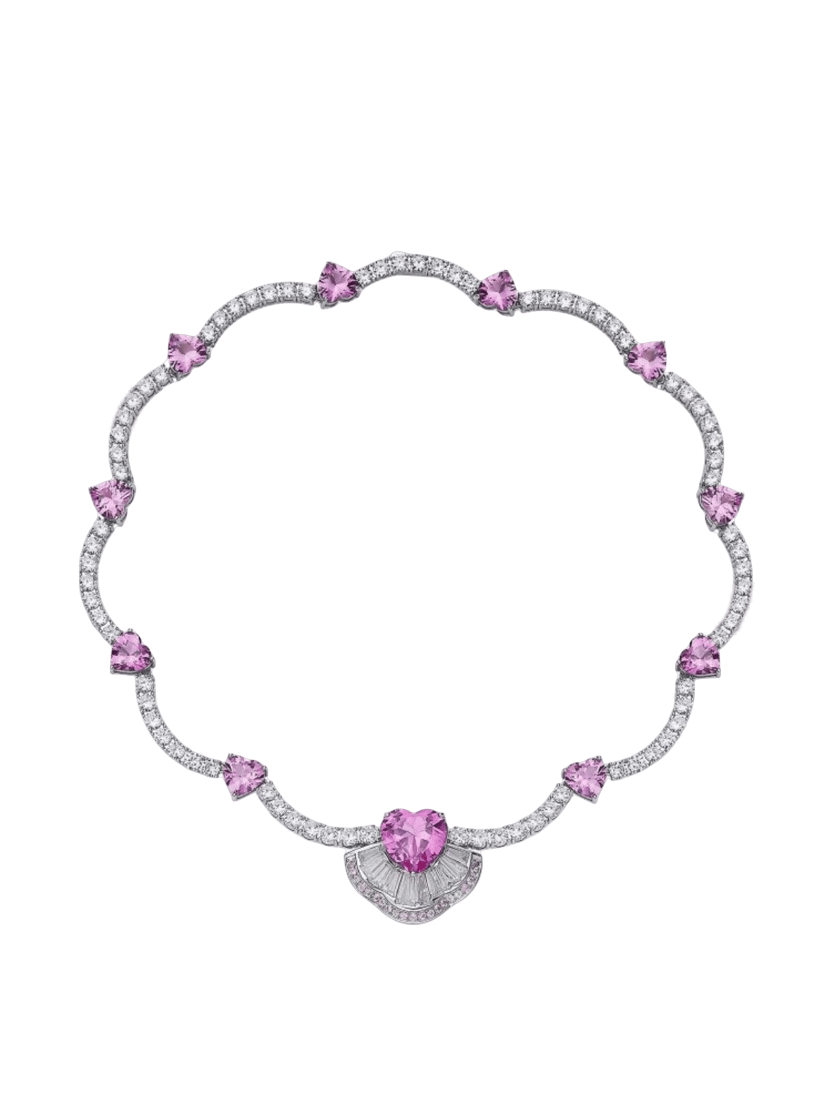 Emilia Heart Necklace (Pink) (Final Sale) in Pink made by Nana Jacqueline