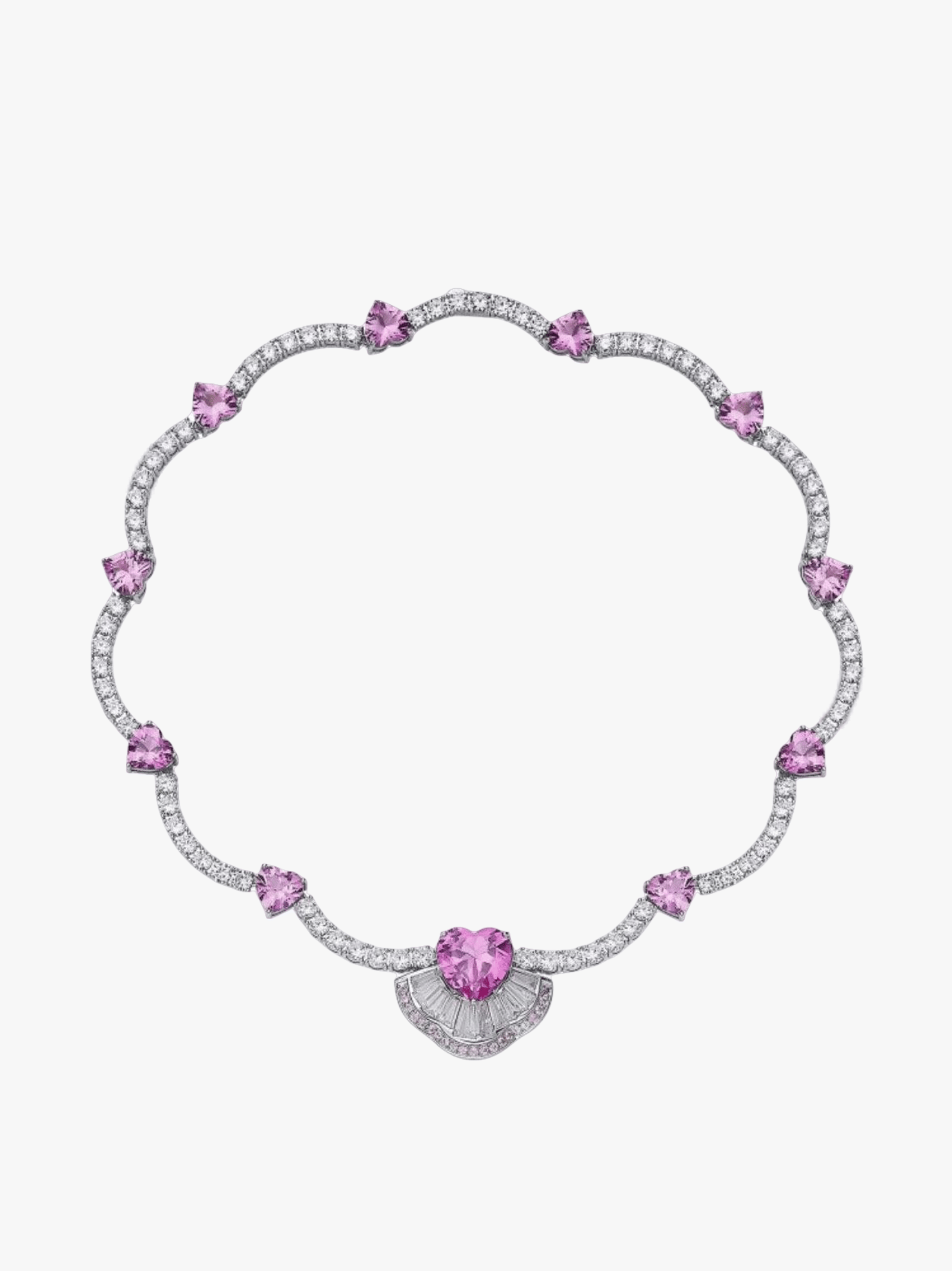 Emilia Heart Necklace (Pink) (Final Sale) in Pink made by Nana Jacqueline